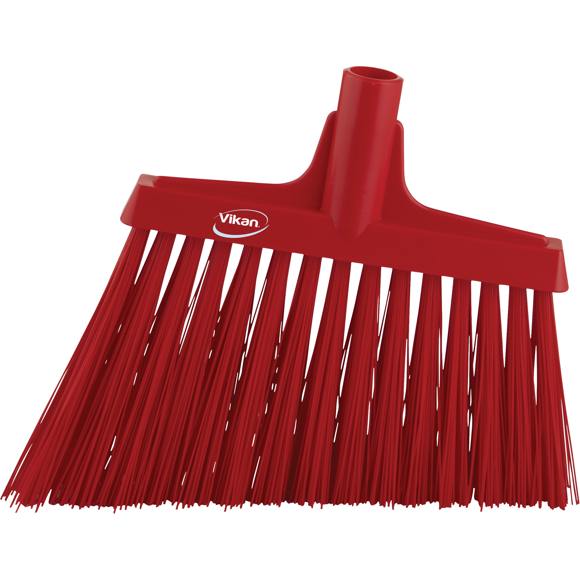 Tête de balai oblique, Crins Extra-ferme, 12", Polyester, Rouge