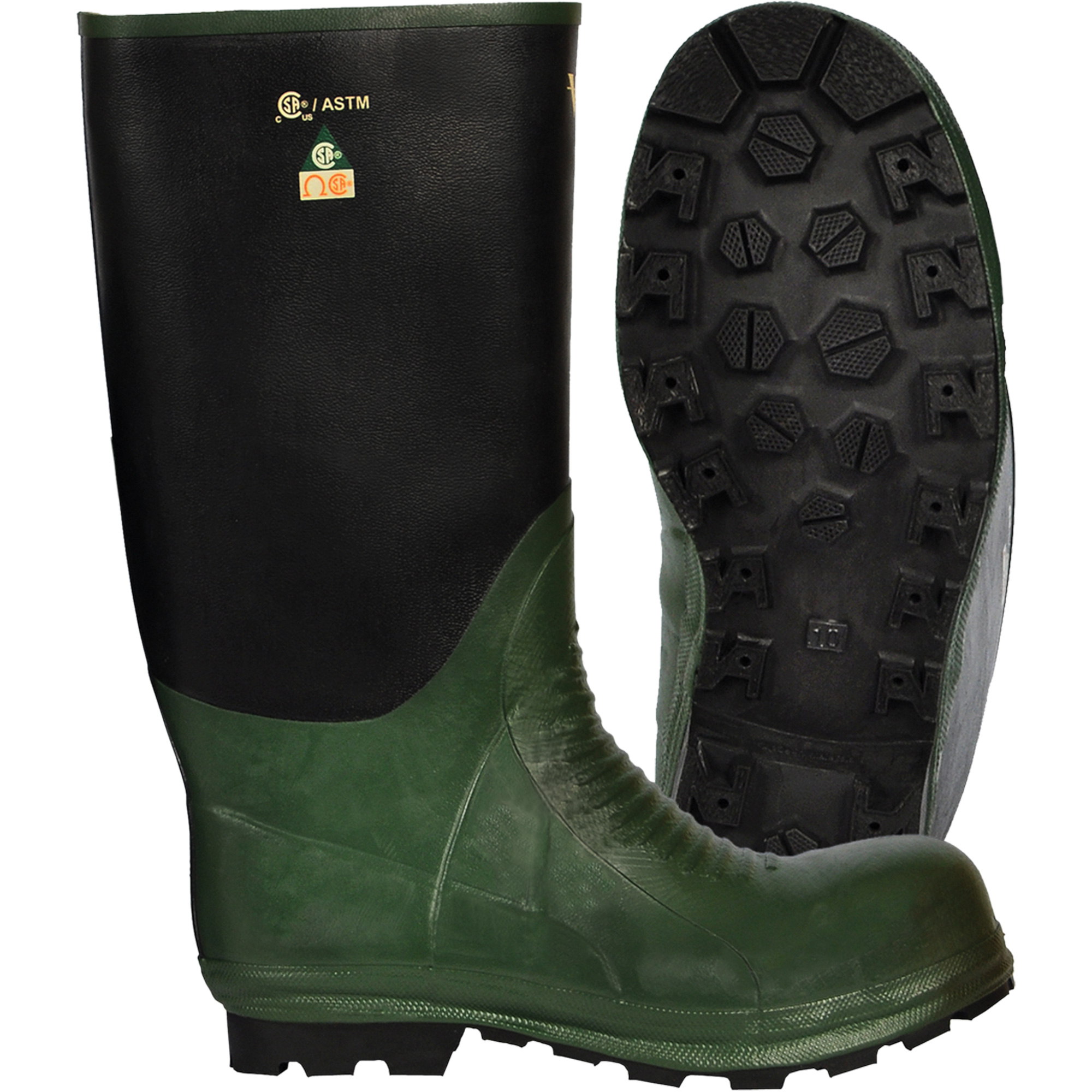 Bottes JourneymanMD, Caoutchouc, Embout Acier, Pointure 8, Semelle Résistant aux perforations