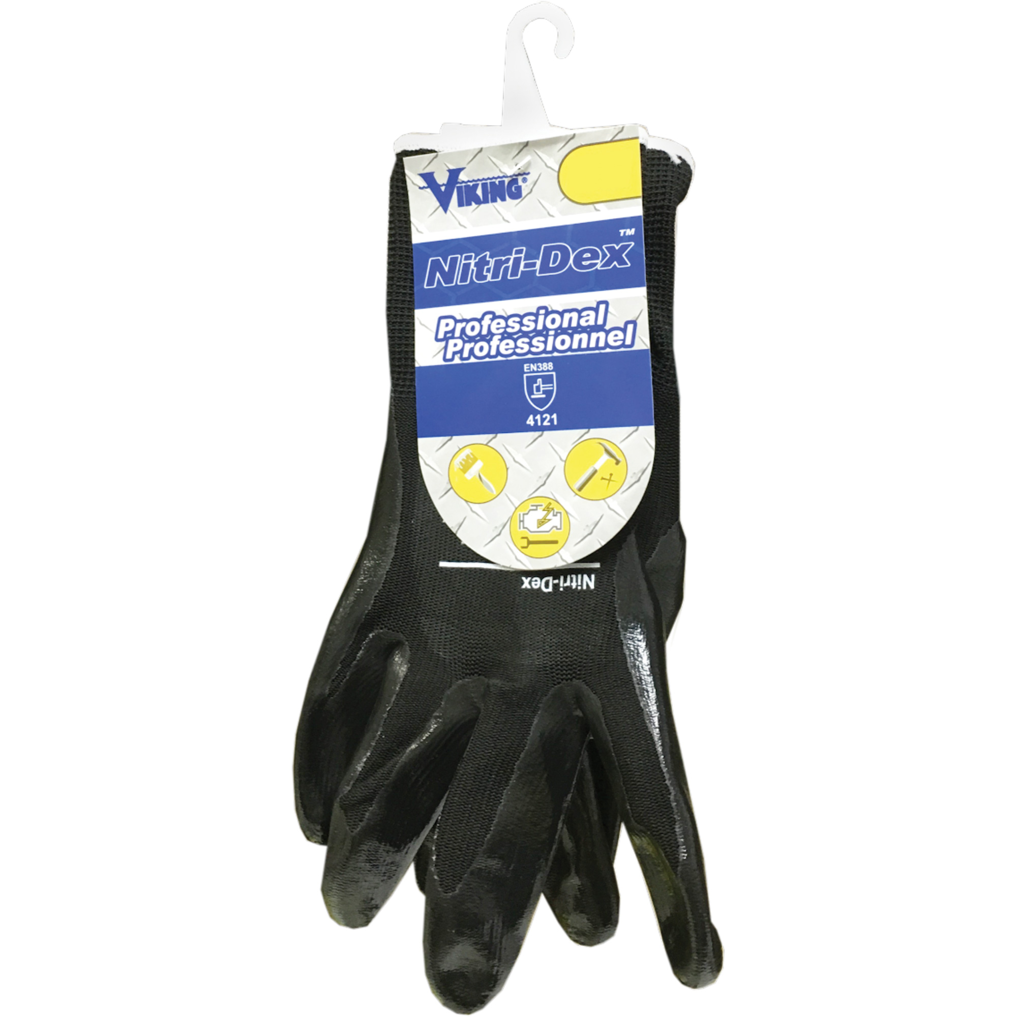 Gants de travail Nitri-Dex, Taille 10, Revêtement Nitrile, Enveloppe en Polyester, EN 388 niveau 1