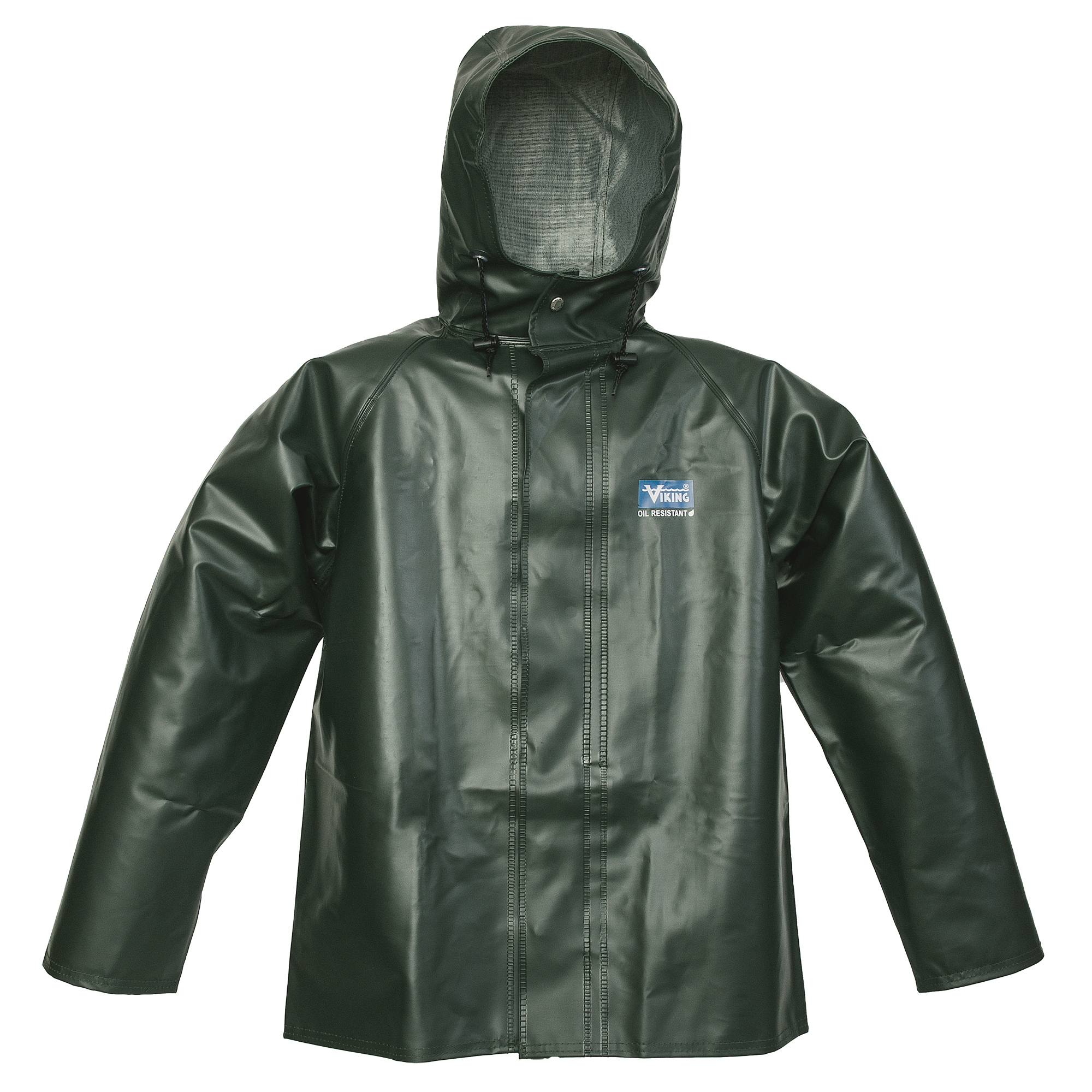 Manteau de pluie Journeyman résistant aux produits chimiques, 2T-Grand, Vert, Polyester/PVC