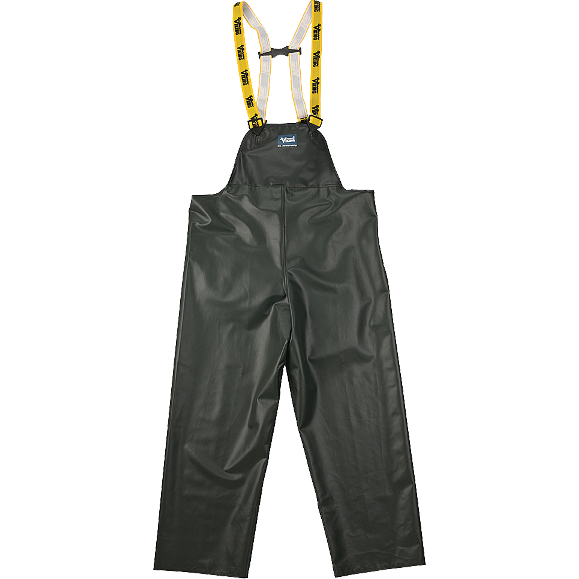 Pantalon de pluie à bavette Journeyman résistant aux produits chimiques, 2T-Grand, Vert, Polyester/PVC