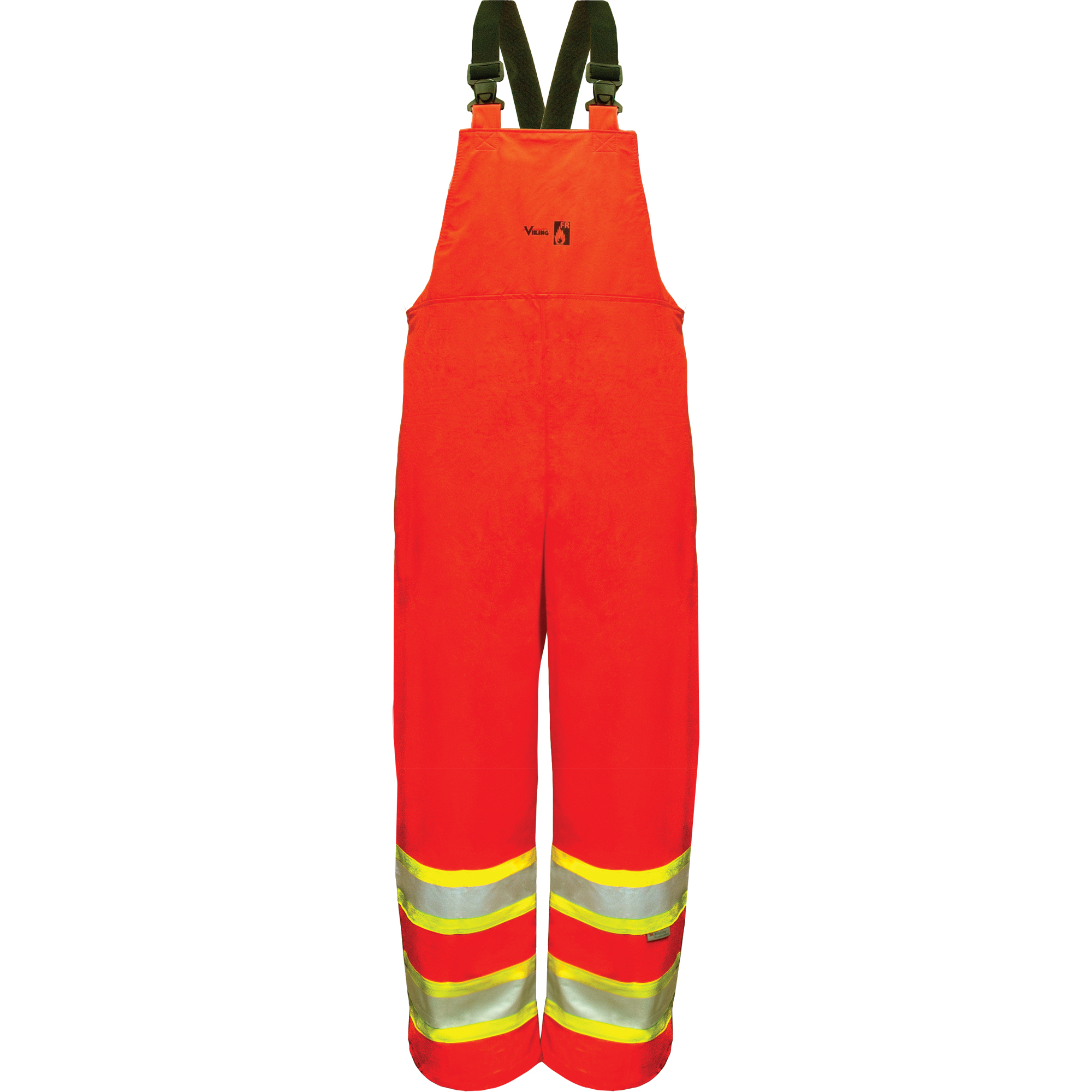 Pantalons à bavette de sécurité imperméables ignifuges haute visibilité en polyuréthane, 4T-Grand, Orange