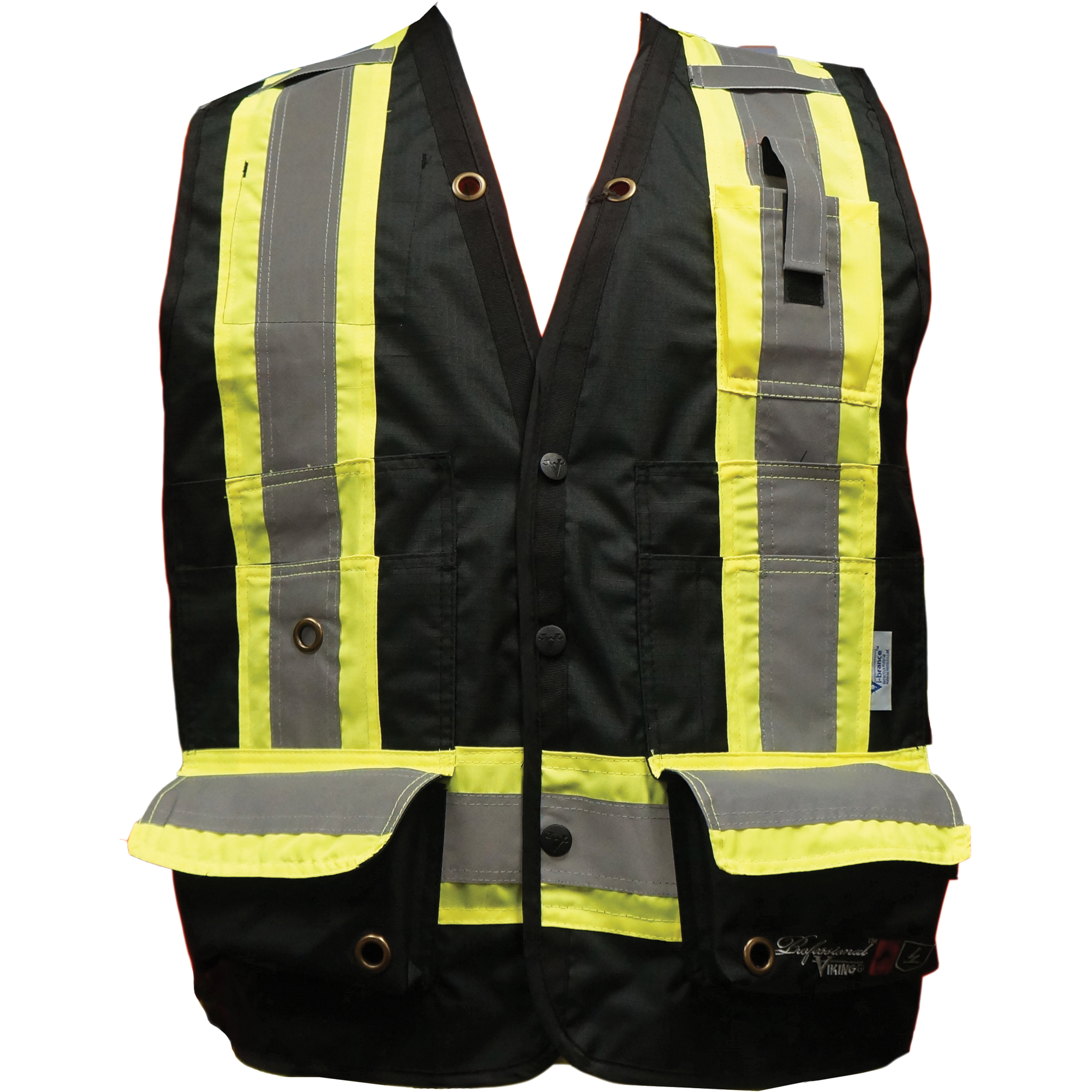 Veste de sécurité ignifugée pour arpenteur, Noir, T-Grand, Polyester
