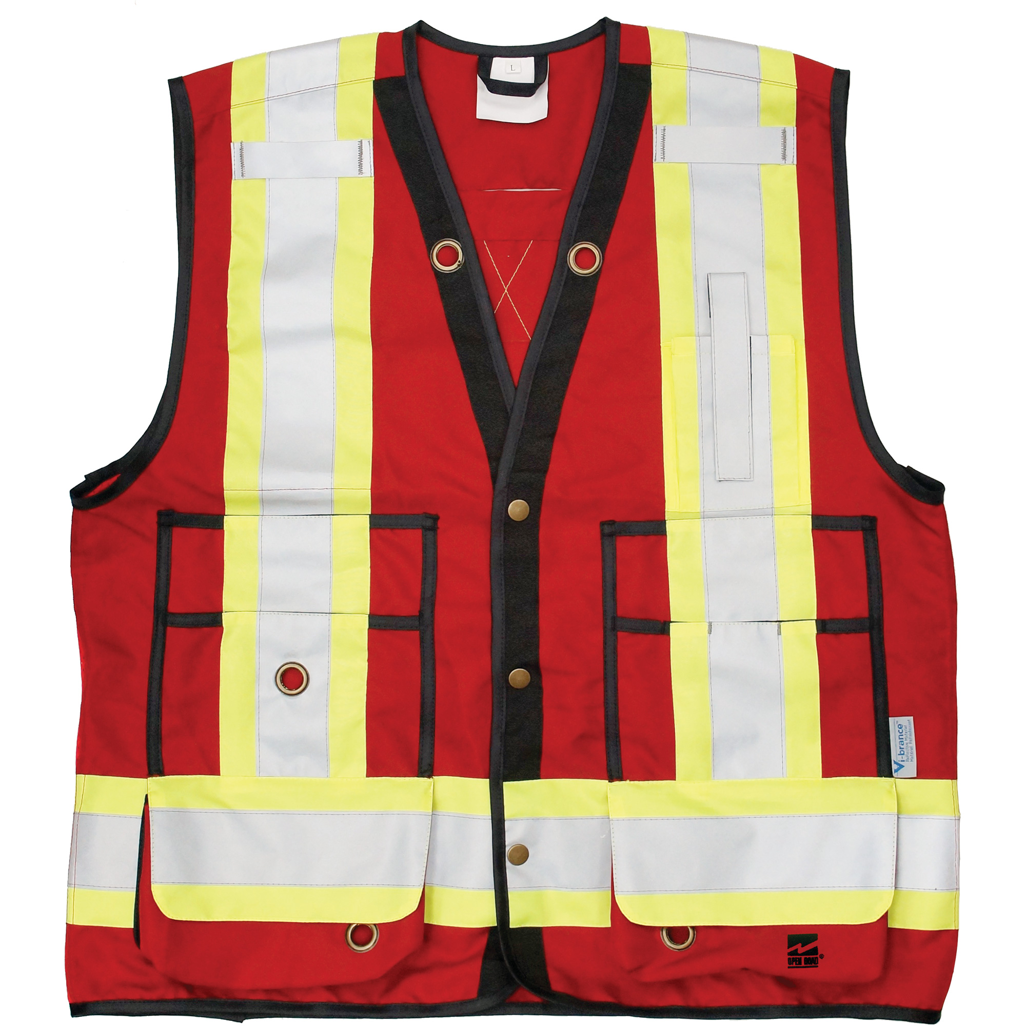 Veste d'arpenteur Open RoadMD, Rouge, Grand, Polyester