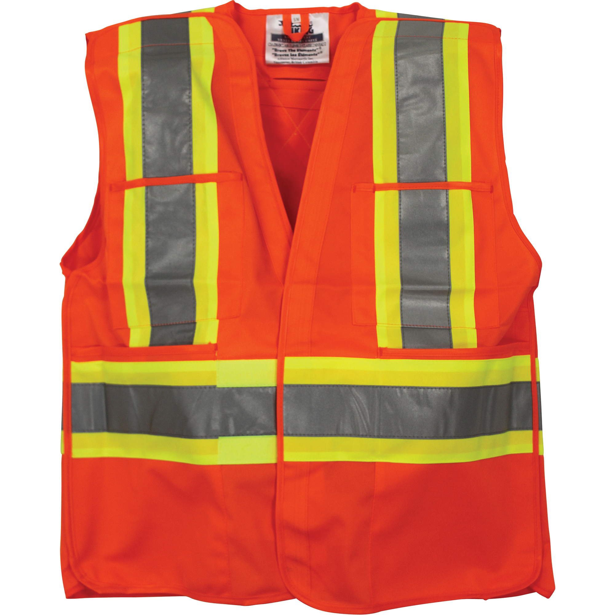 Veste de sécurité pour la circulation, Orange haute visibilité, Grand/T-Grand, Polyester