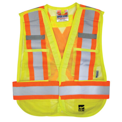 Veste détachable Open RoadMD, Jaune lime haute visibilité, Polyester