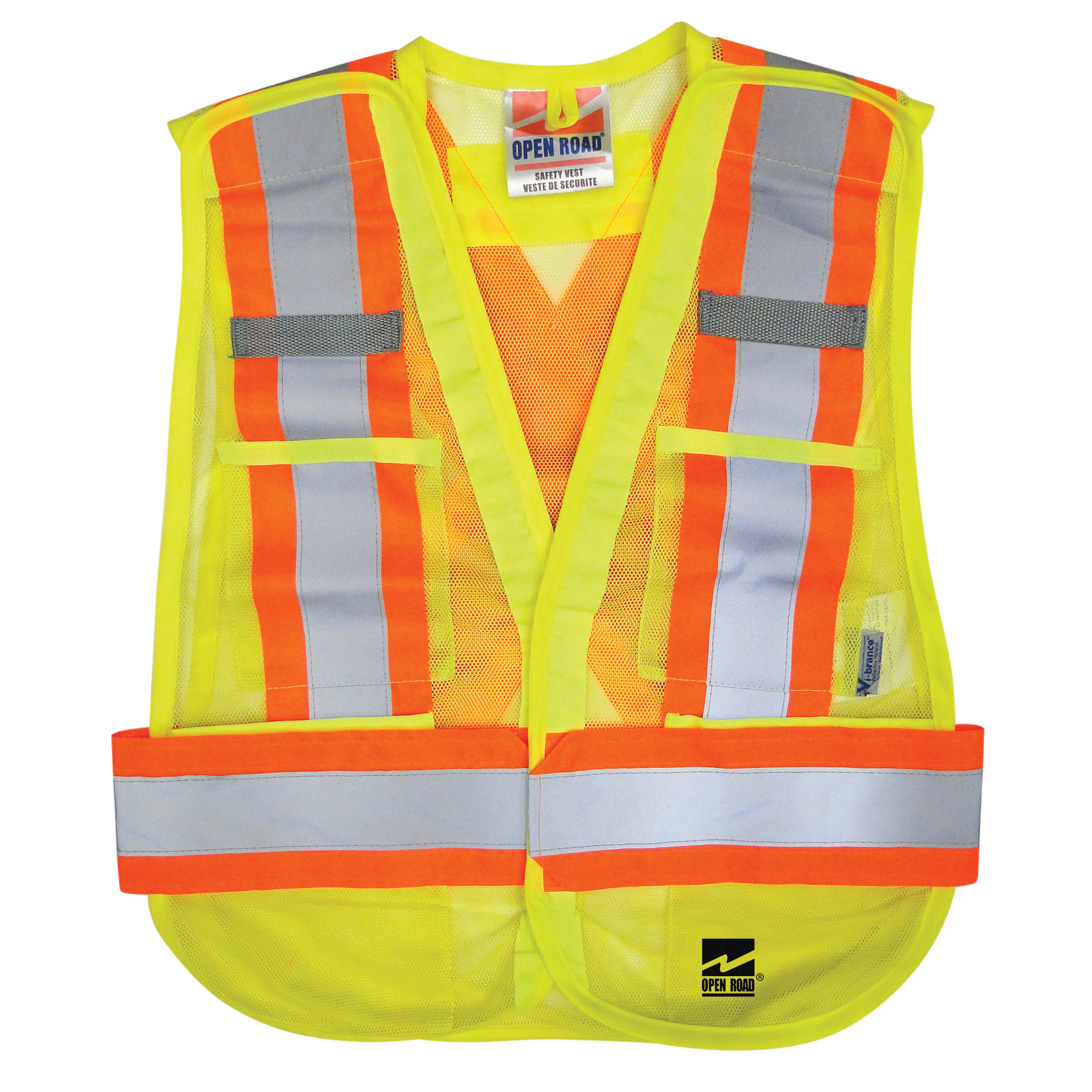 Veste détachable Open RoadMD, Jaune lime haute visibilité, Polyester