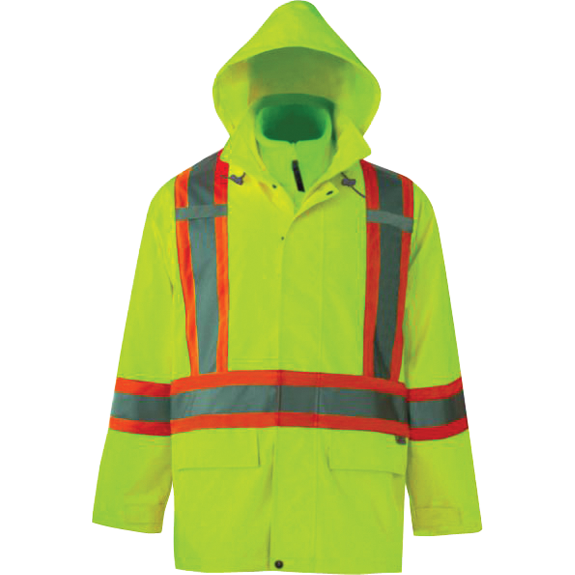 Vestes de sécurité 3 en 1 Journeyman, Polyester, Jaune lime haute visibilité, 4T-Grand