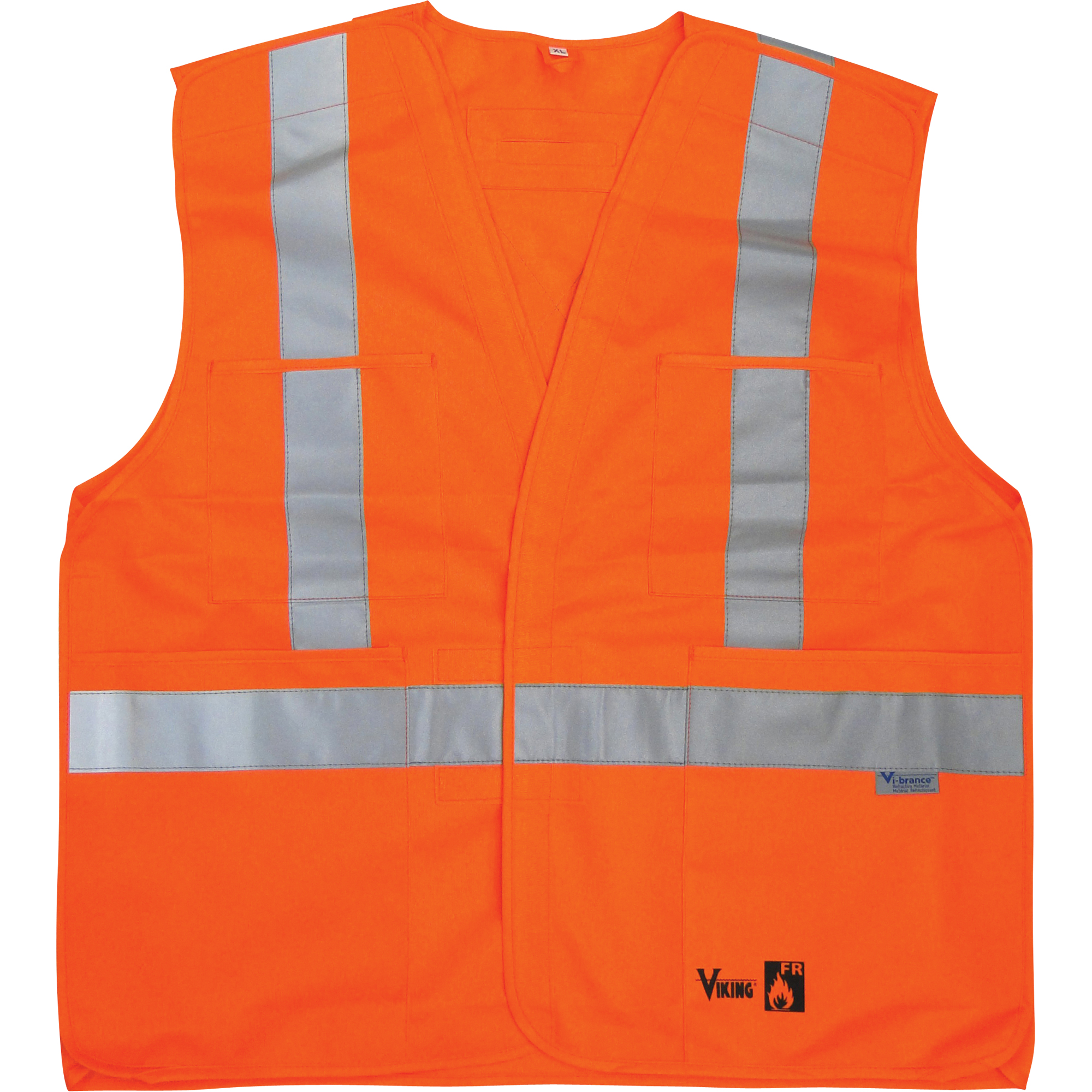 Vestes de sécurité ignifugées, Orange haute visibilité, Grand/T-Grand, Polyester