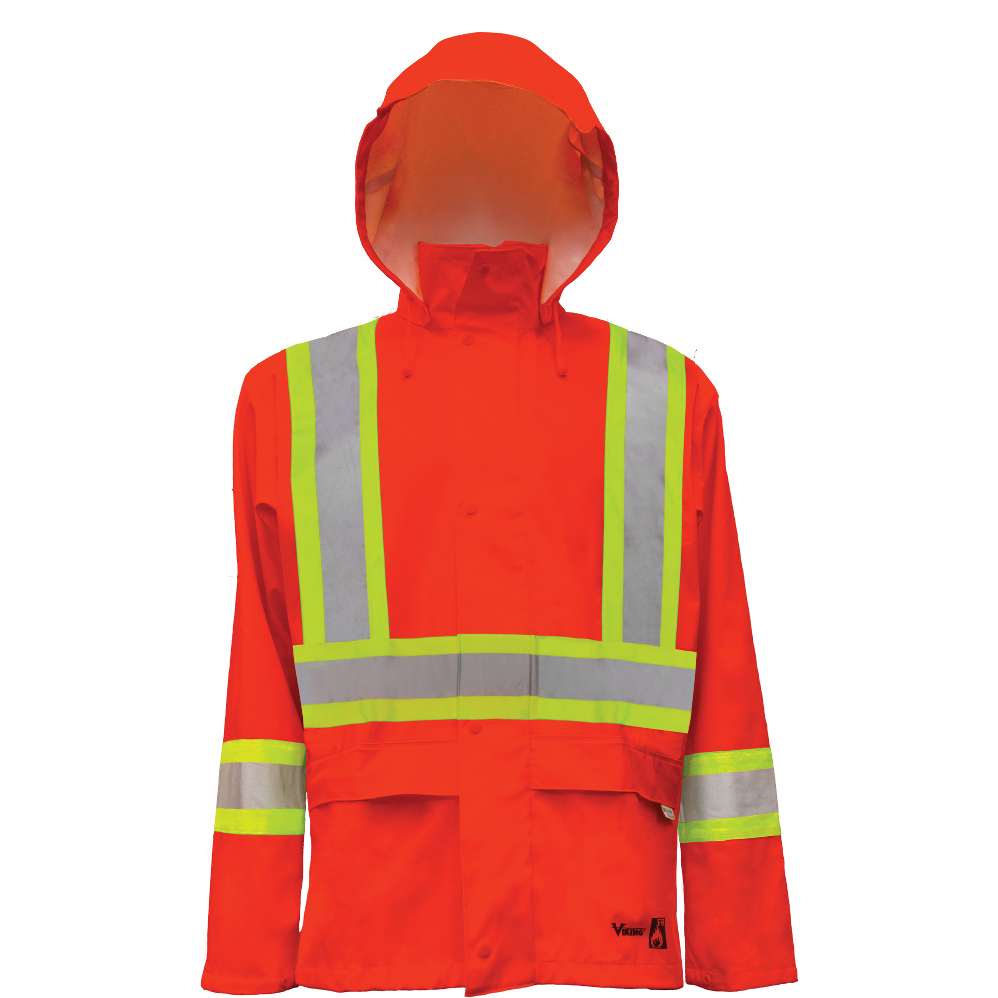 Vestes de sécurité imperméables ignifuges haute visibilité en polyuréthane, Petit, Orange haute visibilité