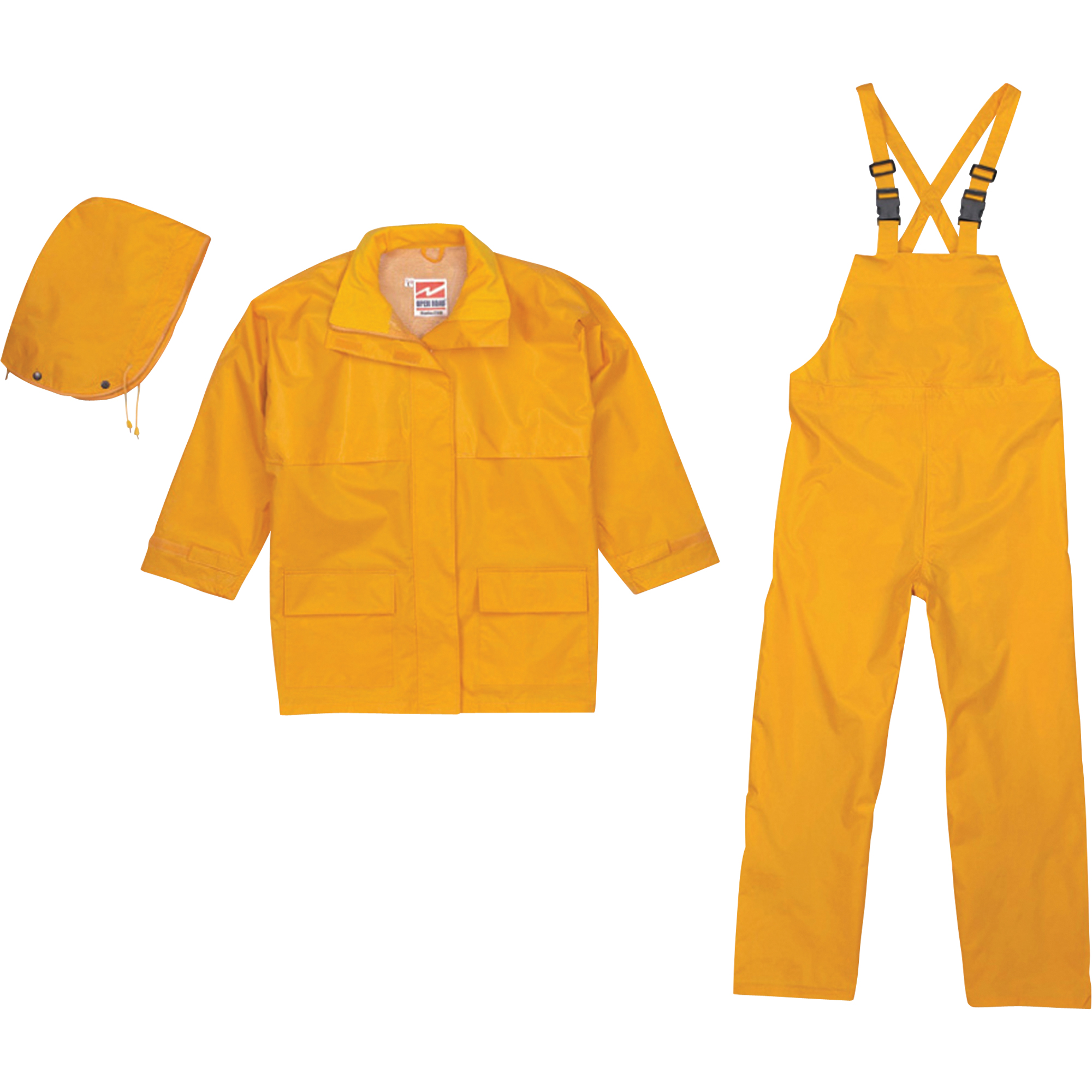 Vêtement imperméable Open RoadMD 150D 3 pièces indéchirable, Polyester, 2T-Grand, Jaune