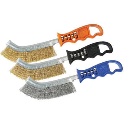 Brosse à gratter avec revêtement en laiton, Longueur 9-5/8"
