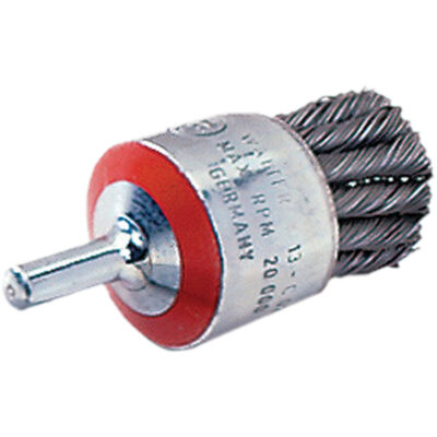 Brosse montée à fils noués, 1-1/8" dia., dia. Des fils 0,02", Tige 1/4"