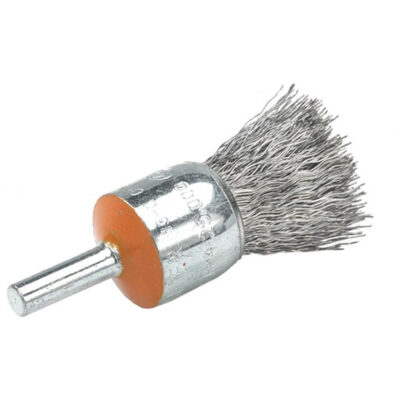 Brosses montées à fils crêpés, 1/2", Fils 0,01", Tige 1/4"