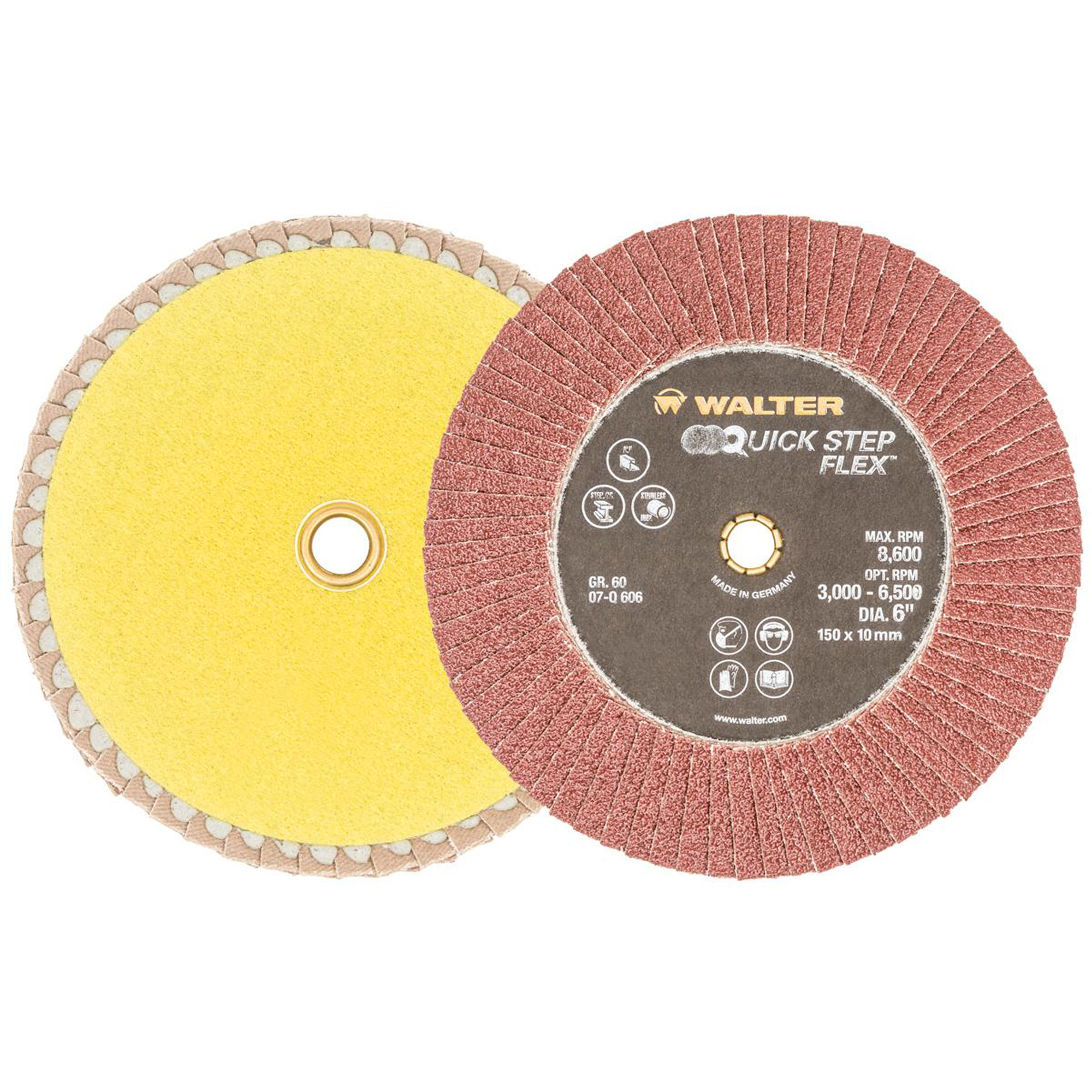 Disque à lamelles QUICK-STEPMC FLEX, 6" x Type 29, Grain 60, Oxyde d'aluminium