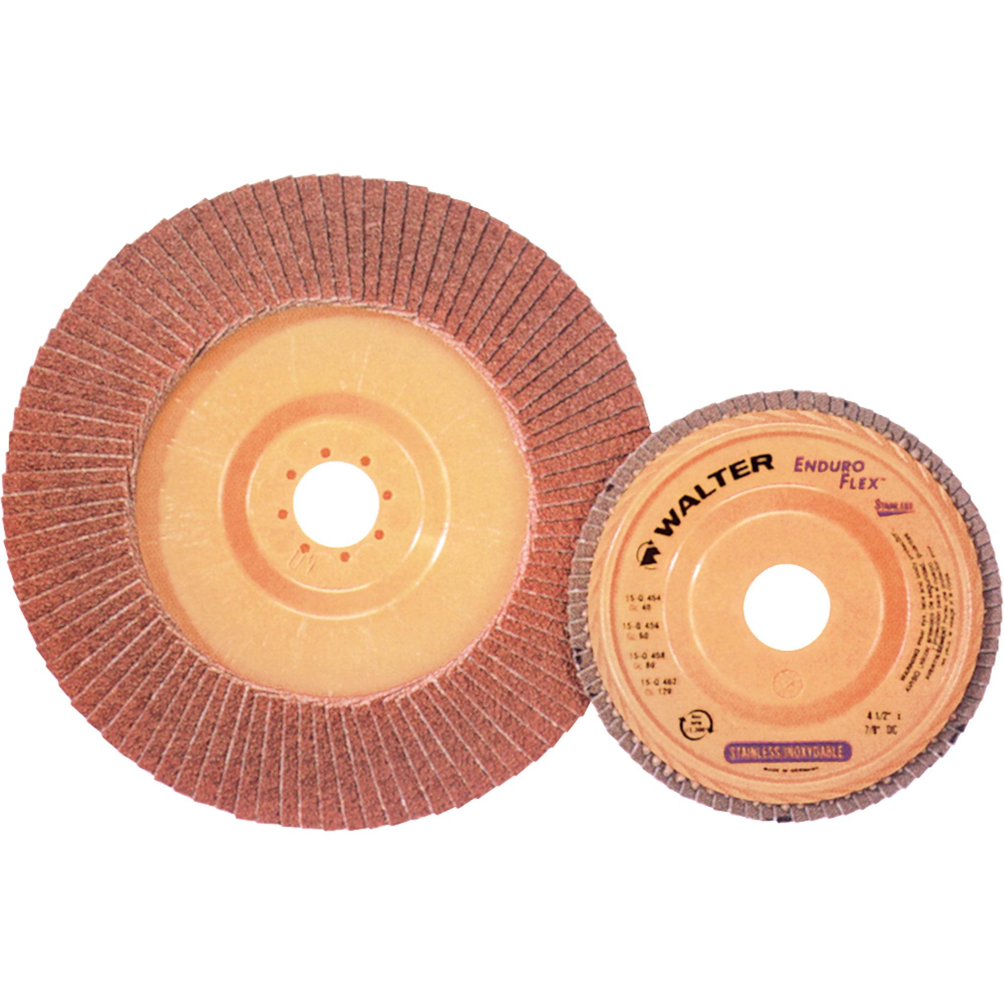 Disque à lamelles Stainless Enduro-FlexMC, 4-1/2" x 7/8", Type 27, Grain 40, Alumine de zirconium