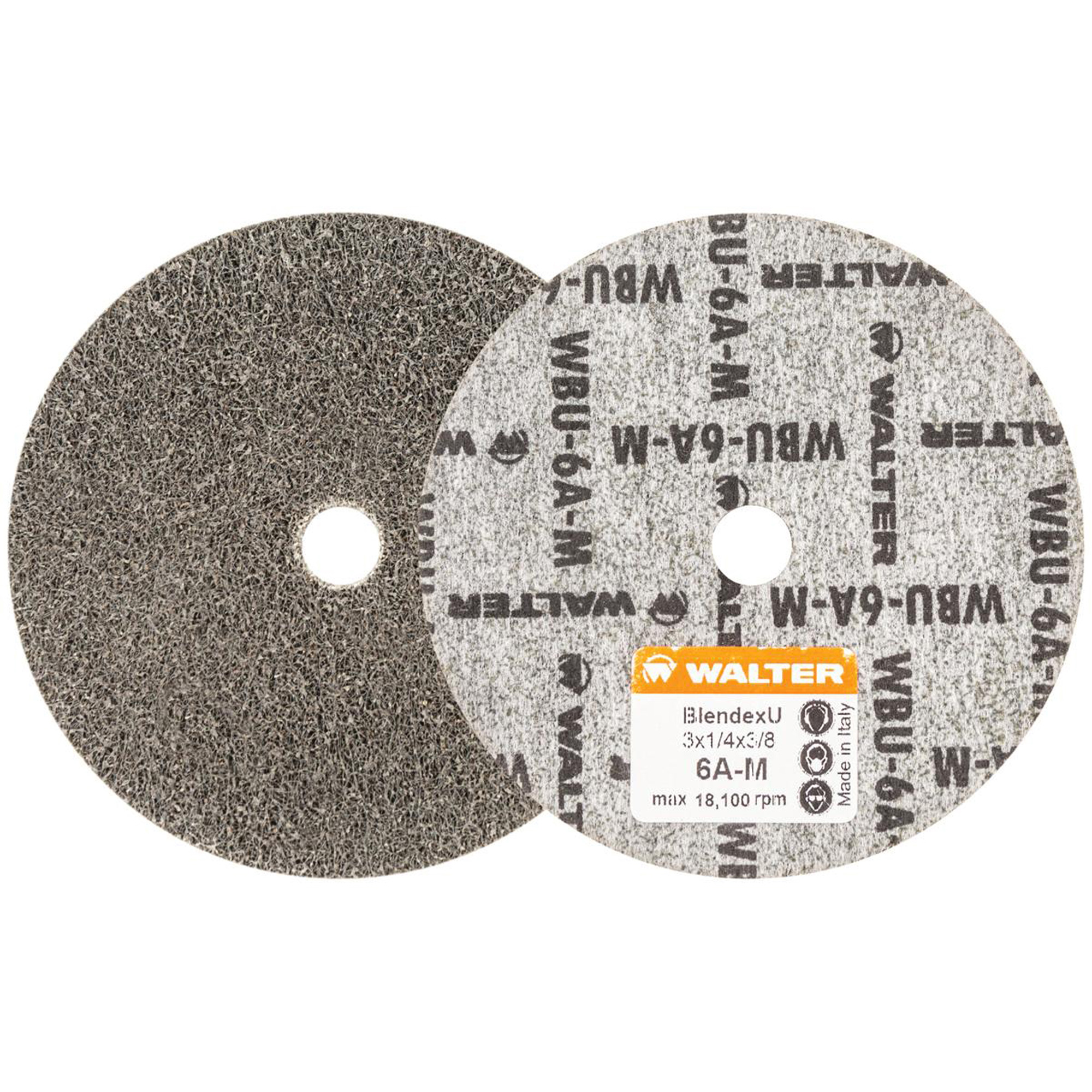 Disque de finition Blendex UMC, 3" dia., Grain 6AM, Carbure de silicium