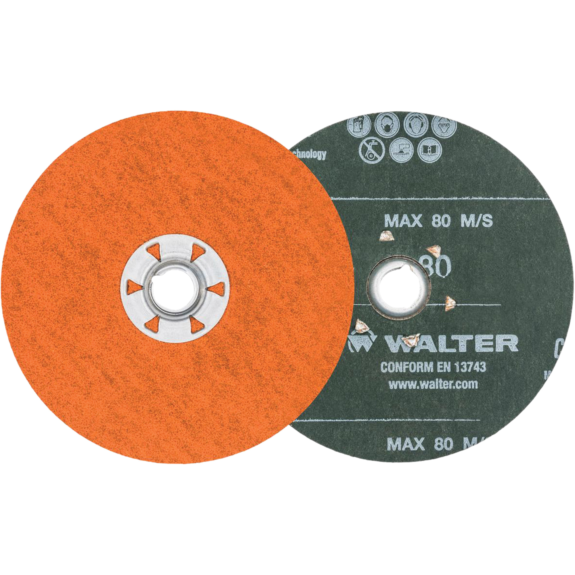 Disque de sablage Coolcut XXMC, 5" dia., Grain 80, Céramique