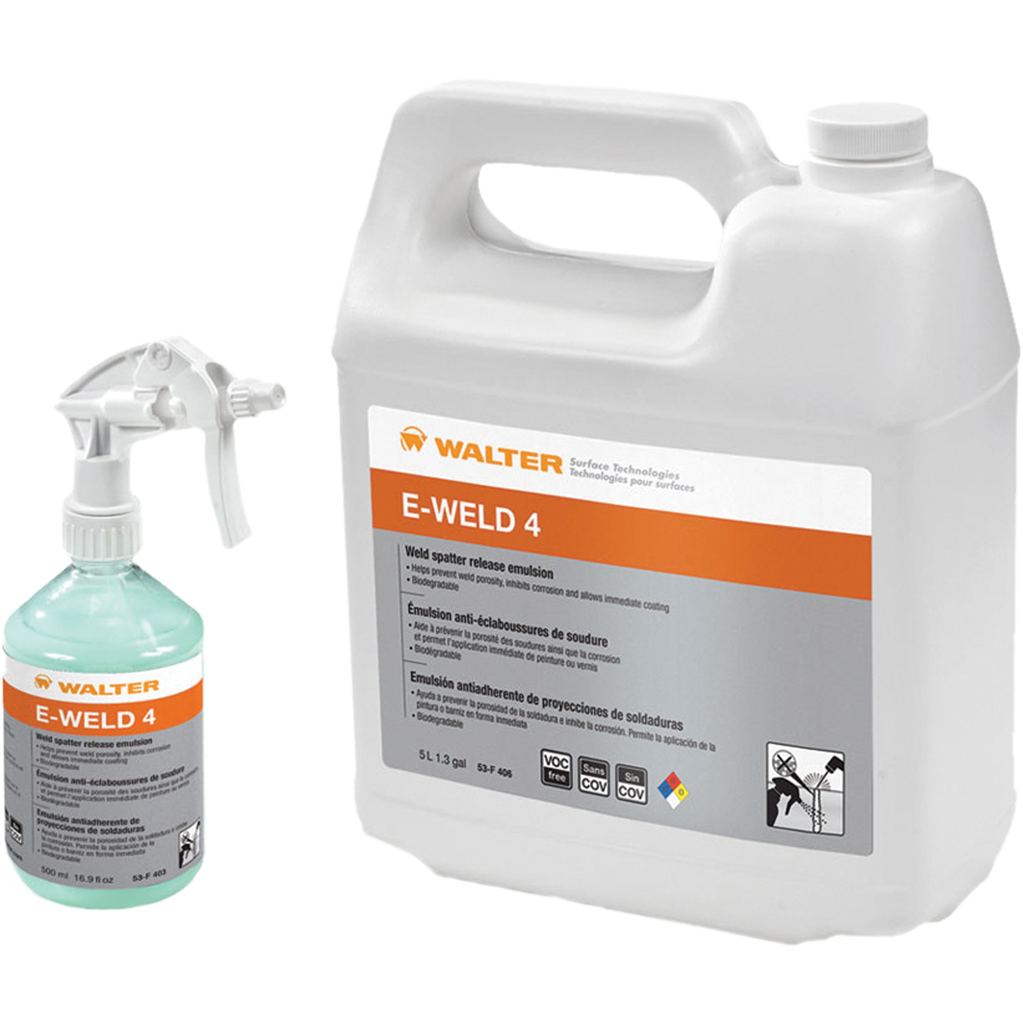 Émulsion anti-éclaboussures de soudure E-Weld 4, Cruche