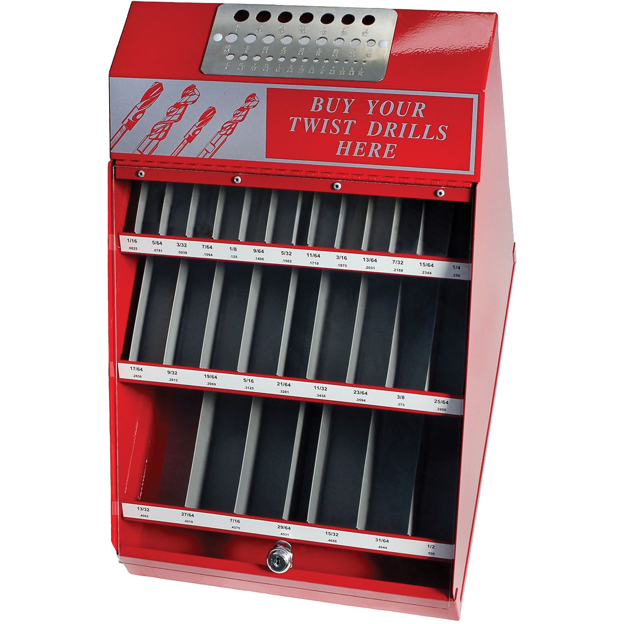 Ensemble de présentoir pour forets fractionnaires au cobalt DrillcoMD, 540 morcea