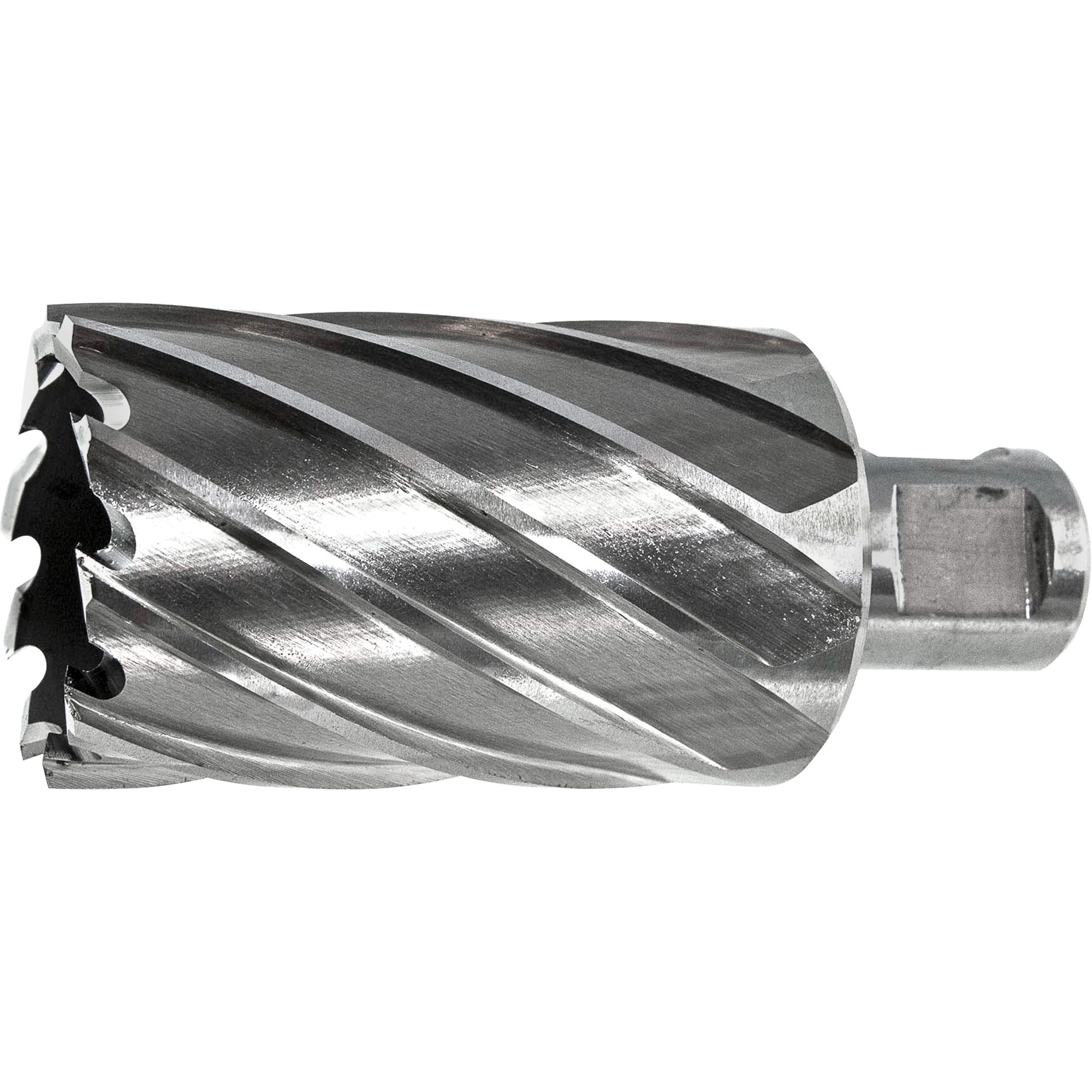 Fraise annulaire DrillcoMD, Diamètre de 1-1/4", Acier rapide, Profondeur de la coupe de 1", Tige 3/4"