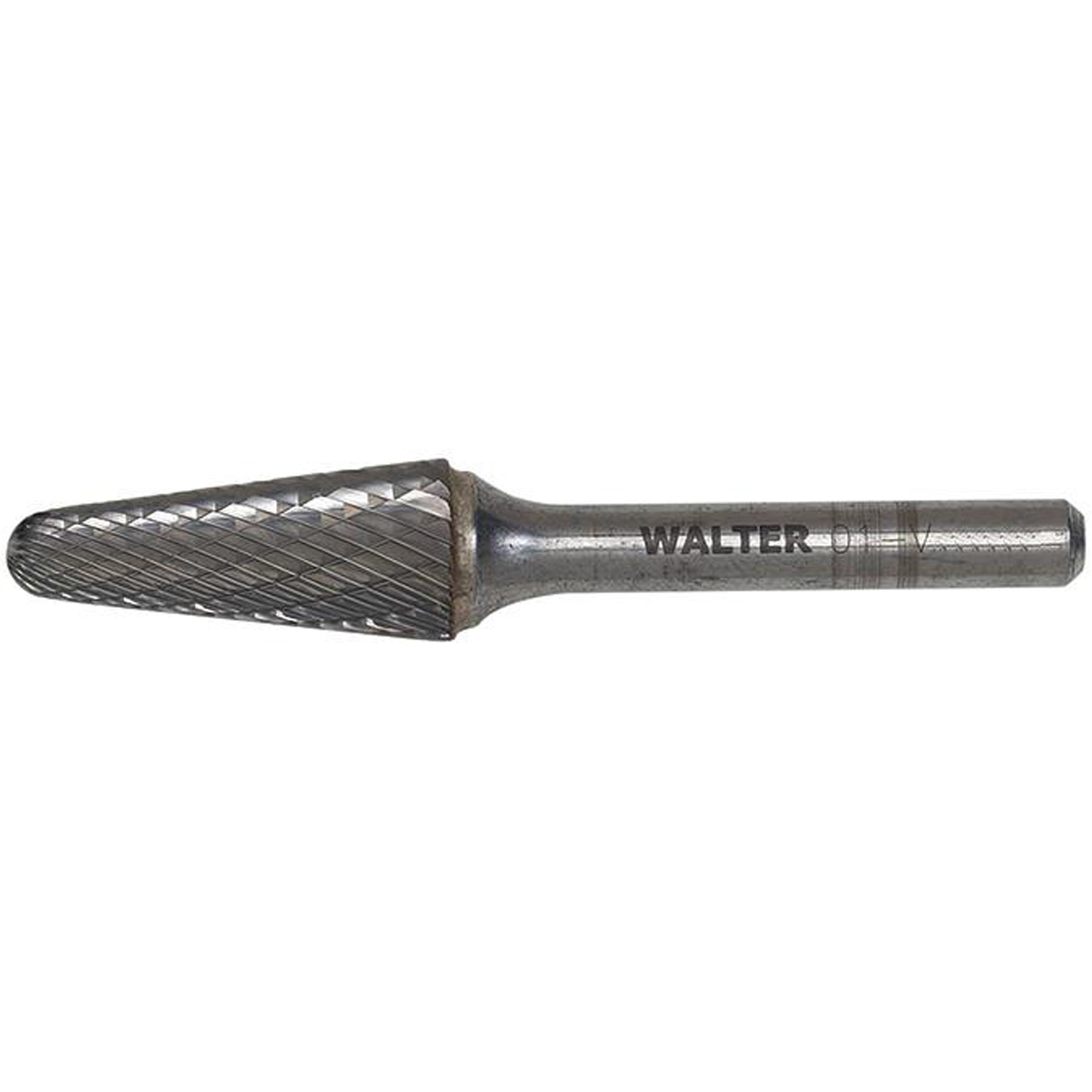 Fraise au carbure à mises rapportées et pointe conique, 1/2" dia., 1/4" Tige, 1-1/8" Prof. de la coupe