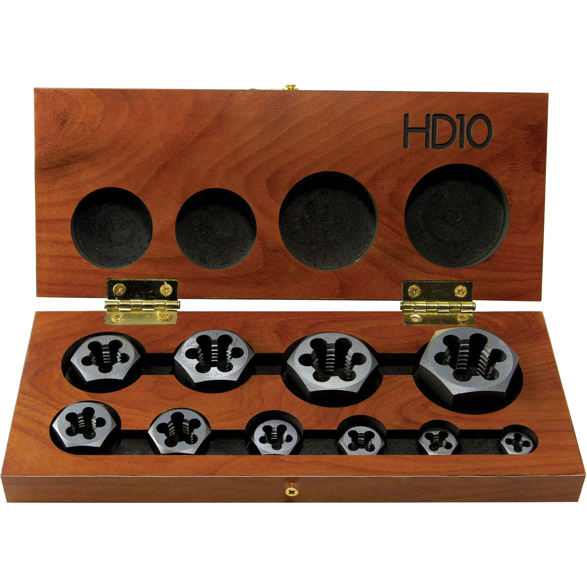 Jeu de filières hexagonales à fileter DrillcoMD, 10 Morcea