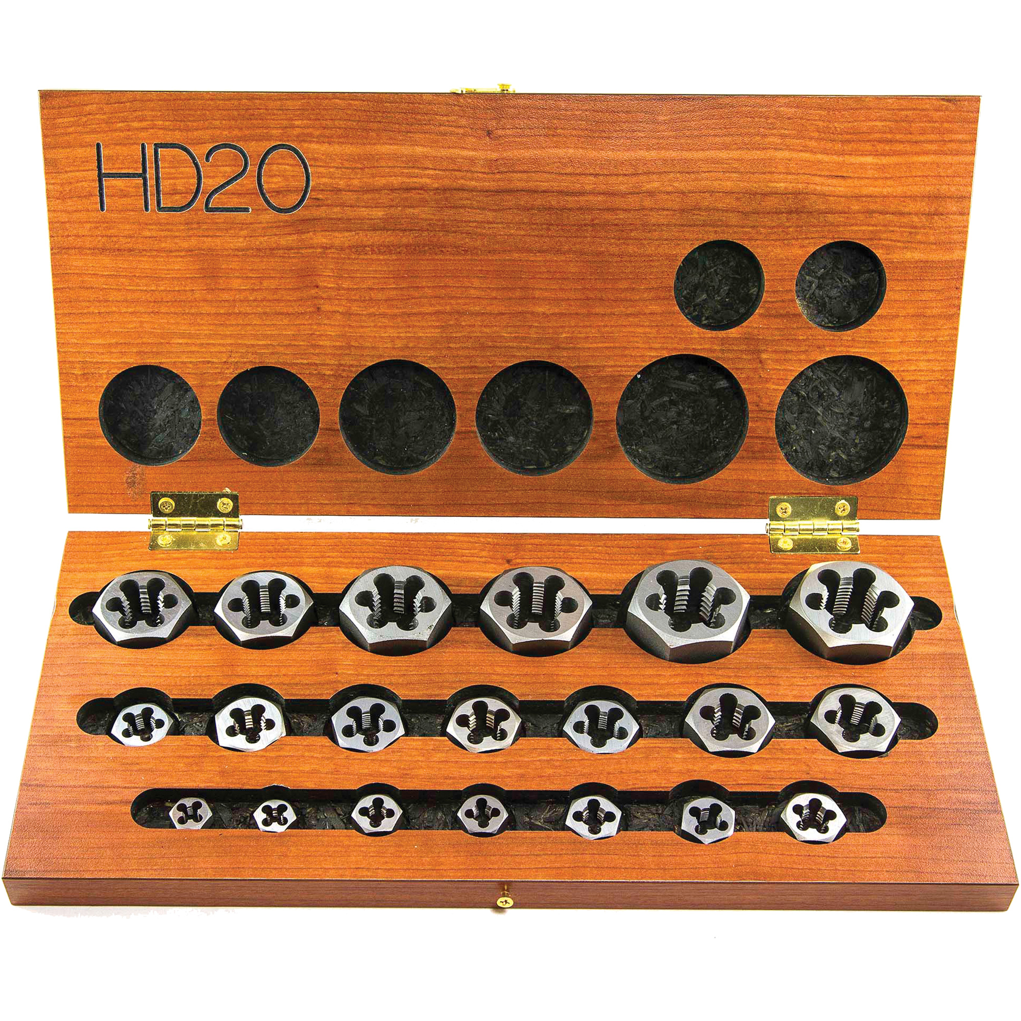 Jeu de filières hexagonales à fileter DrillcoMD, 20 Morcea