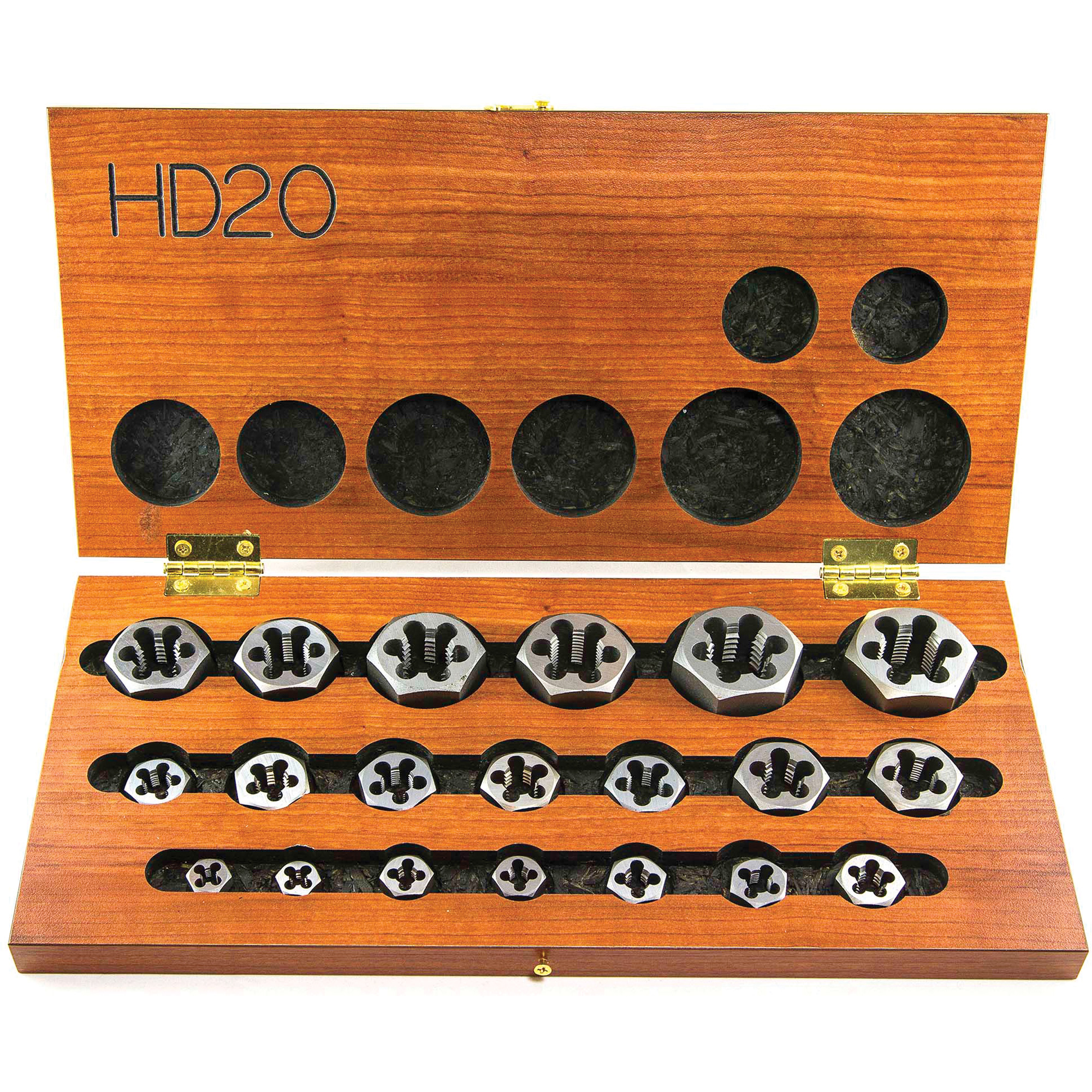 Jeu de filières hexagonales à fileter DrillcoMD, 20 Morcea