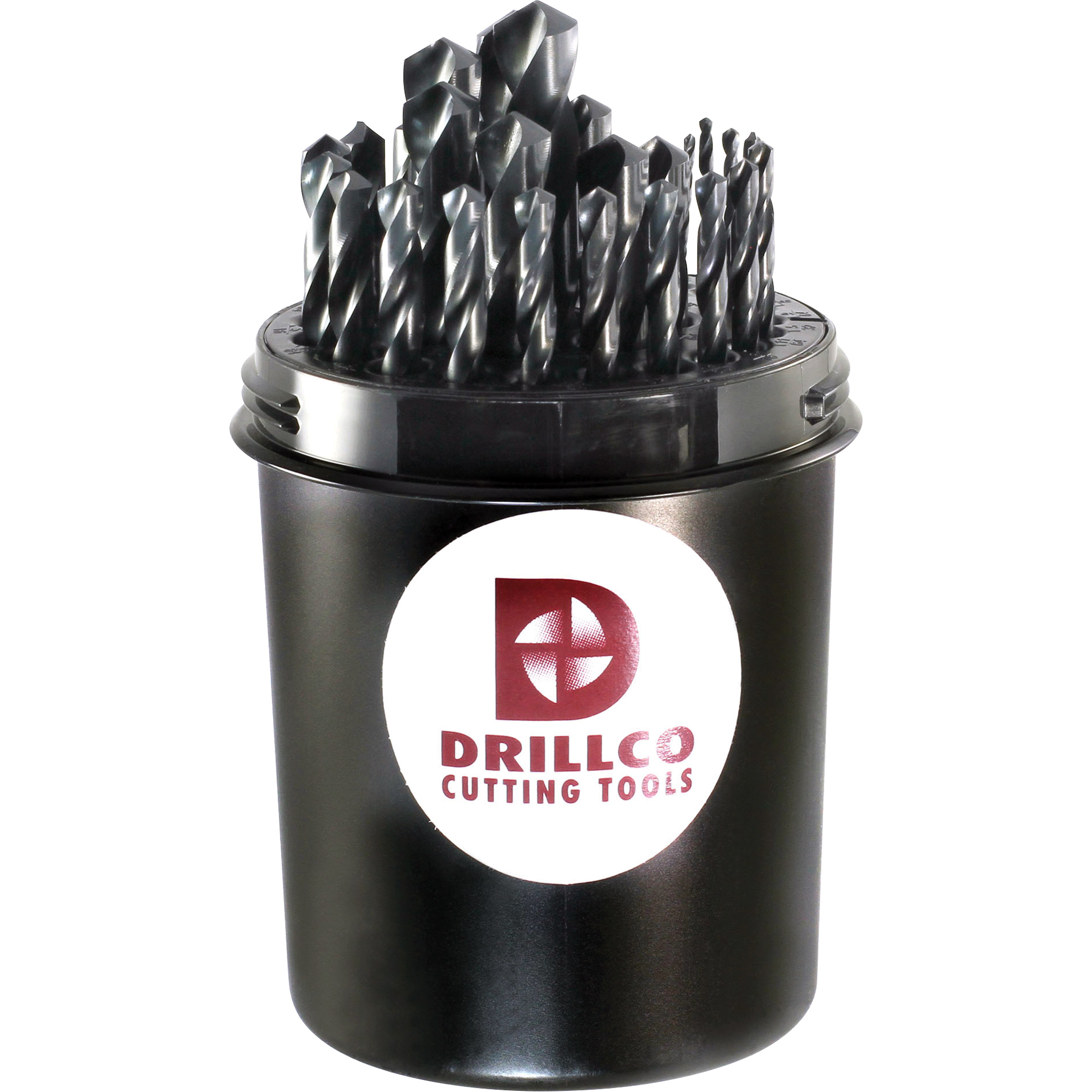 Jeu de forets courts et droits DrillcoMD, 29 morceaux, Acier rapide