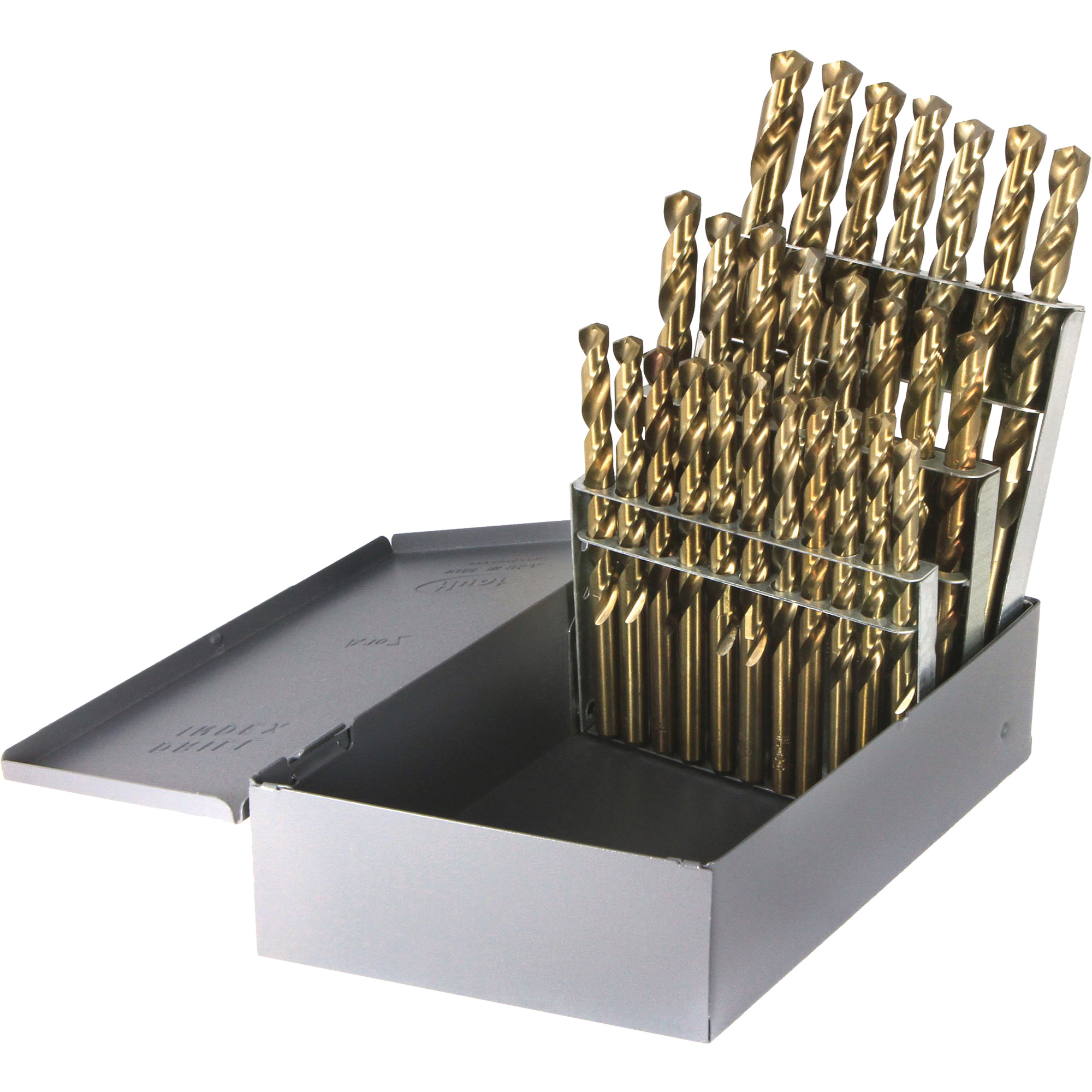 Jeu de forets courts USA à usage intensif DrillcoMD, 26 morceaux, Cobalt