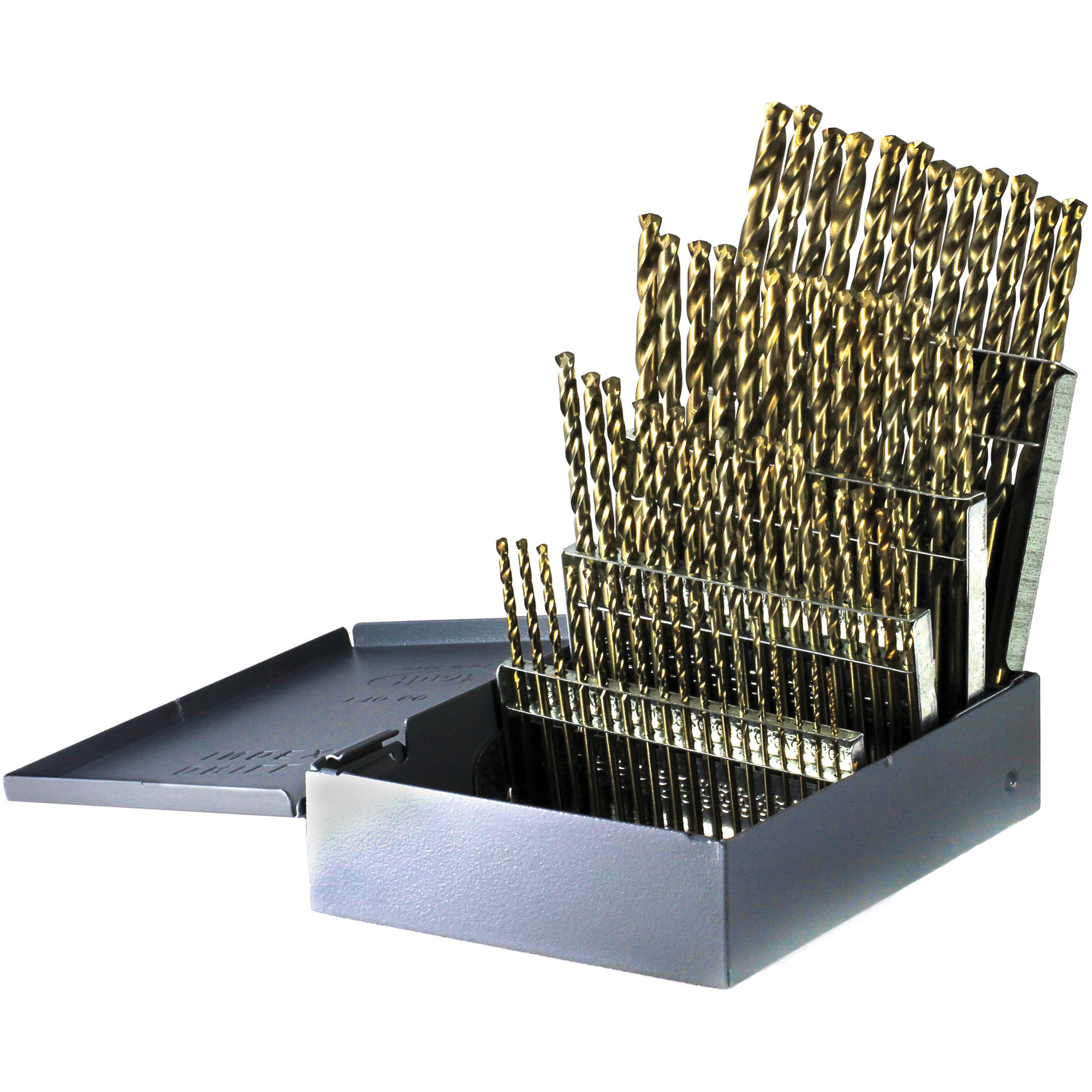 Jeu de forets courts USA à usage intensif DrillcoMD, 60 morceaux, Cobalt