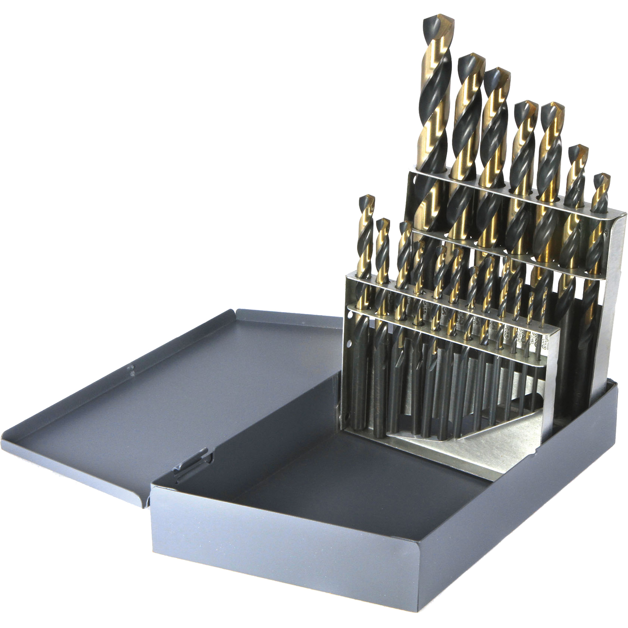 Jeu de forets métriques courts DrillcoMD, 19 morceaux, Acier rapide