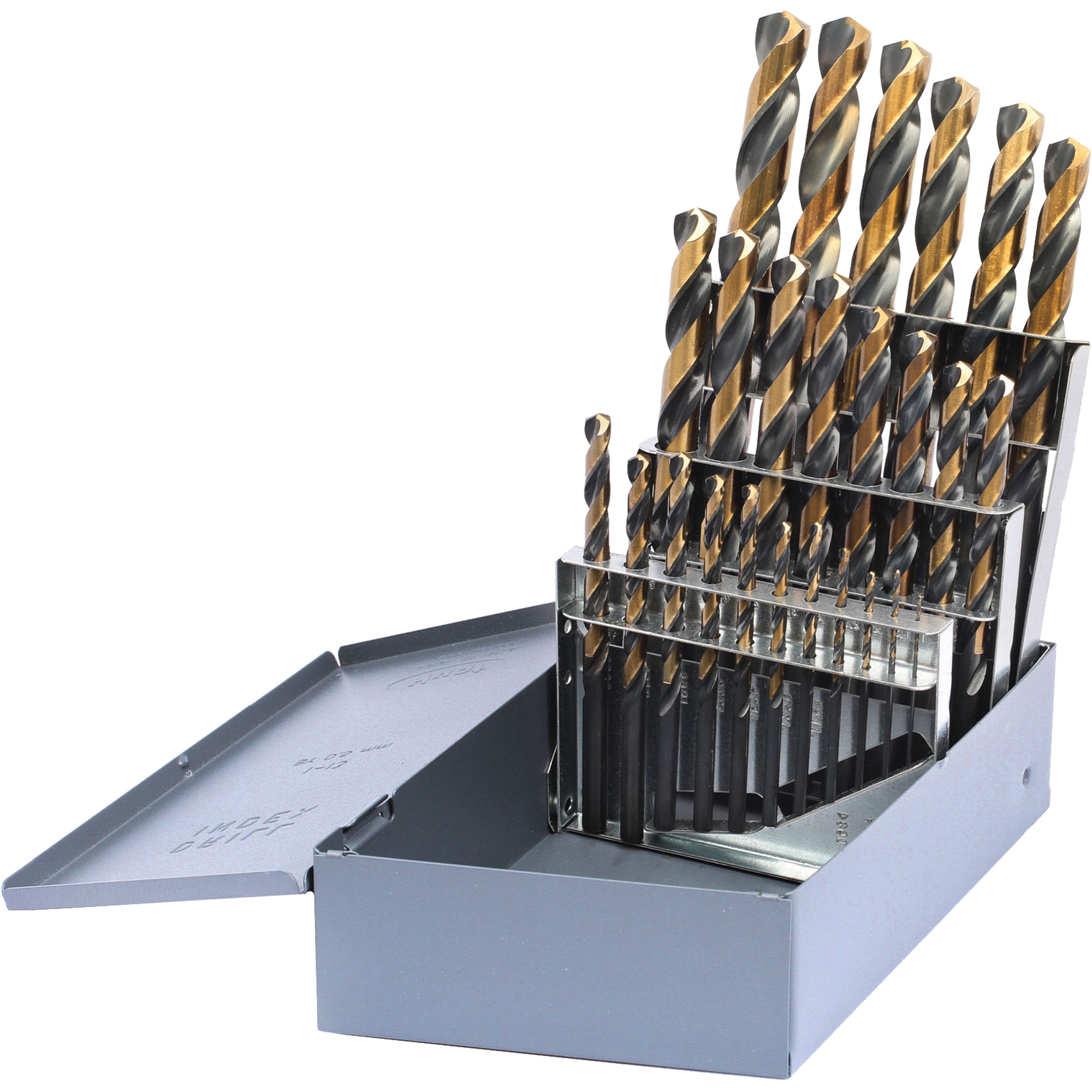 Jeu de forets métriques courts DrillcoMD, 25 morceaux, Acier rapide
