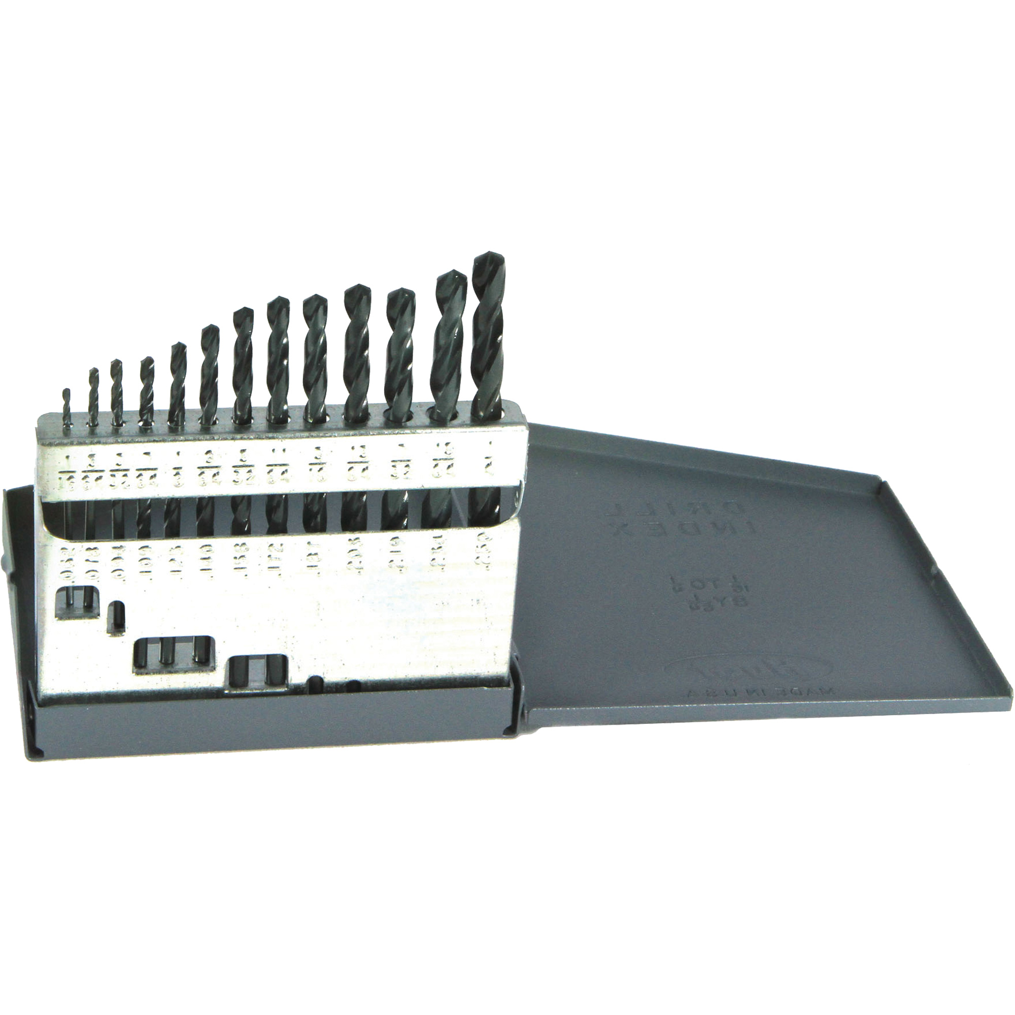 Jeu de forets USA DrillcoMD, 13 morceaux, Acier rapide
