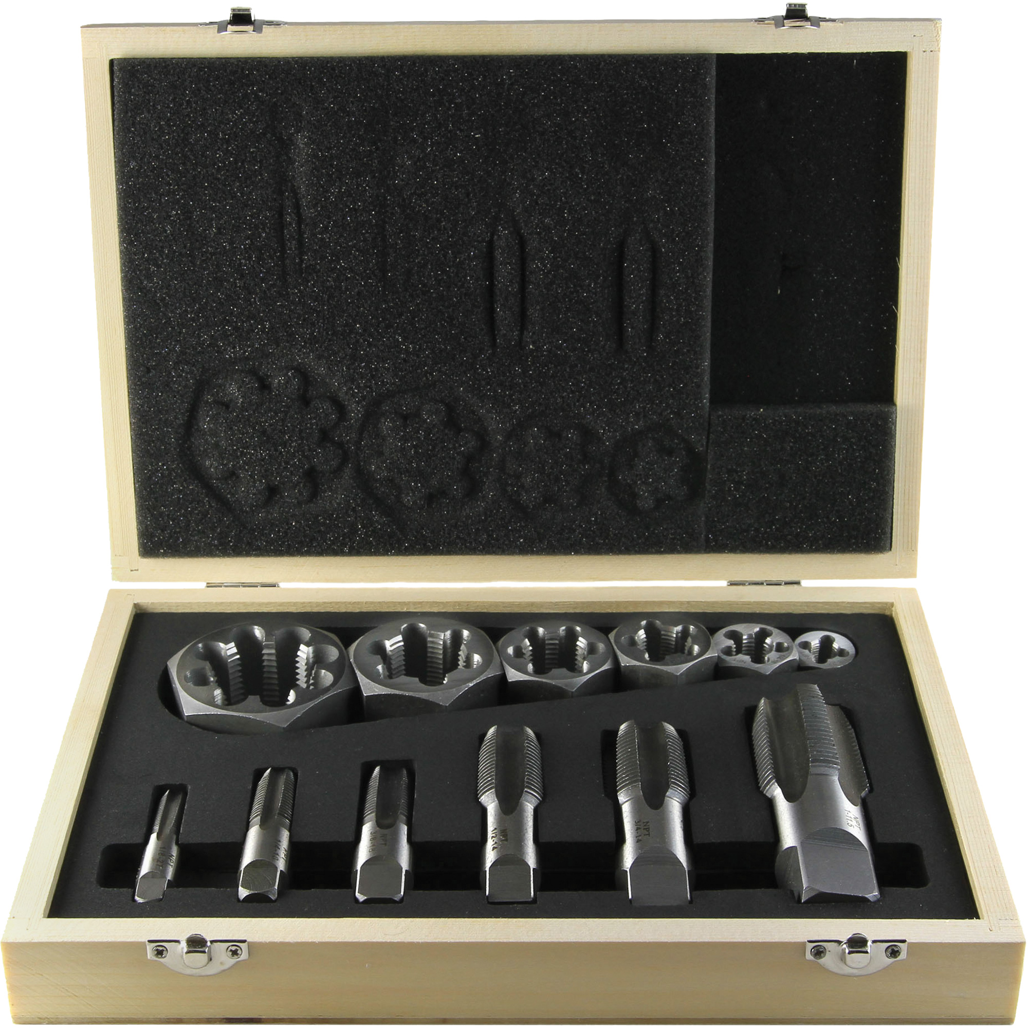 Jeu de tarauds pour tuyau DrillcoMD, 12 Morcea