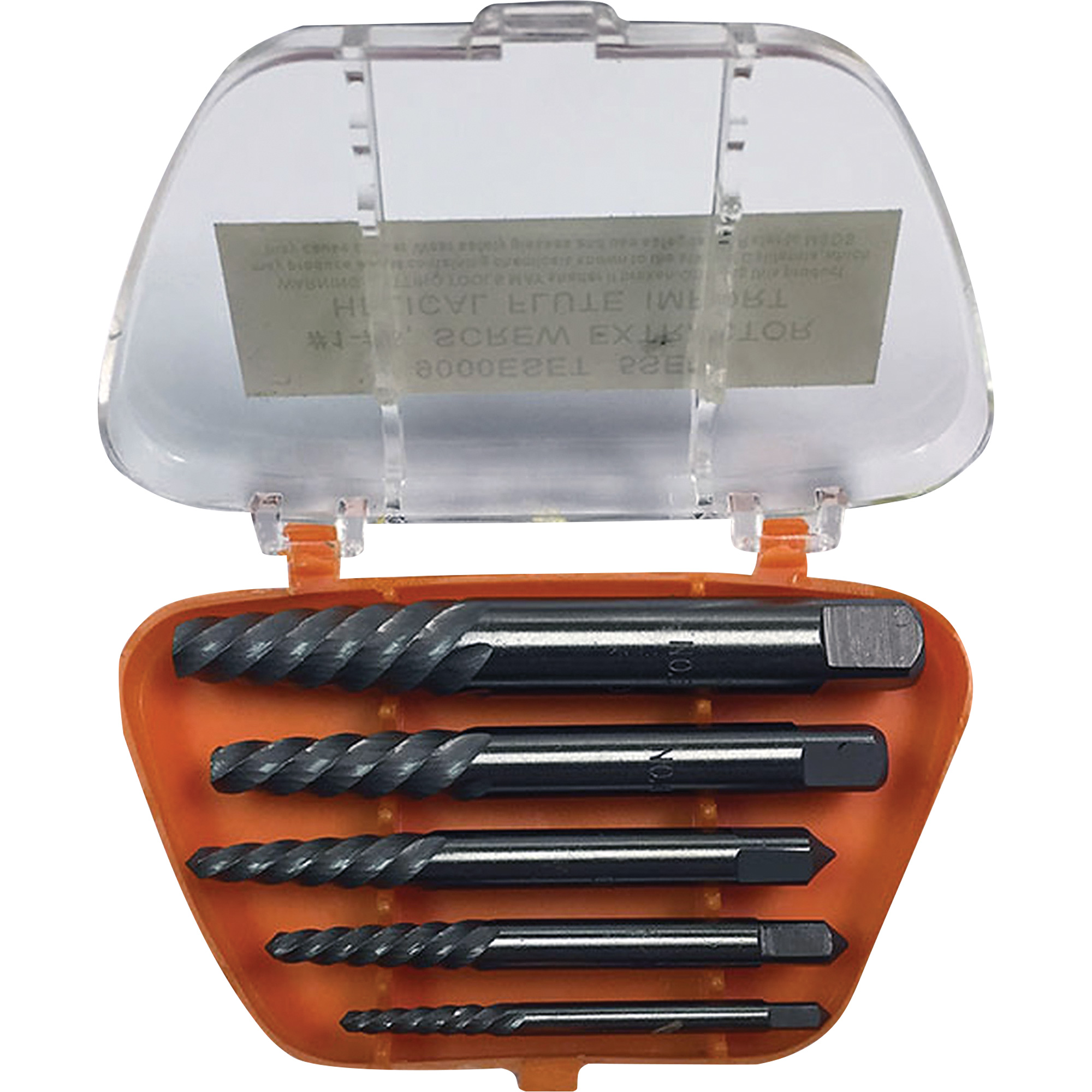 Jeu d'extracteurs de vis DrillcoMD avec forets, Carbure, 5 Morcea