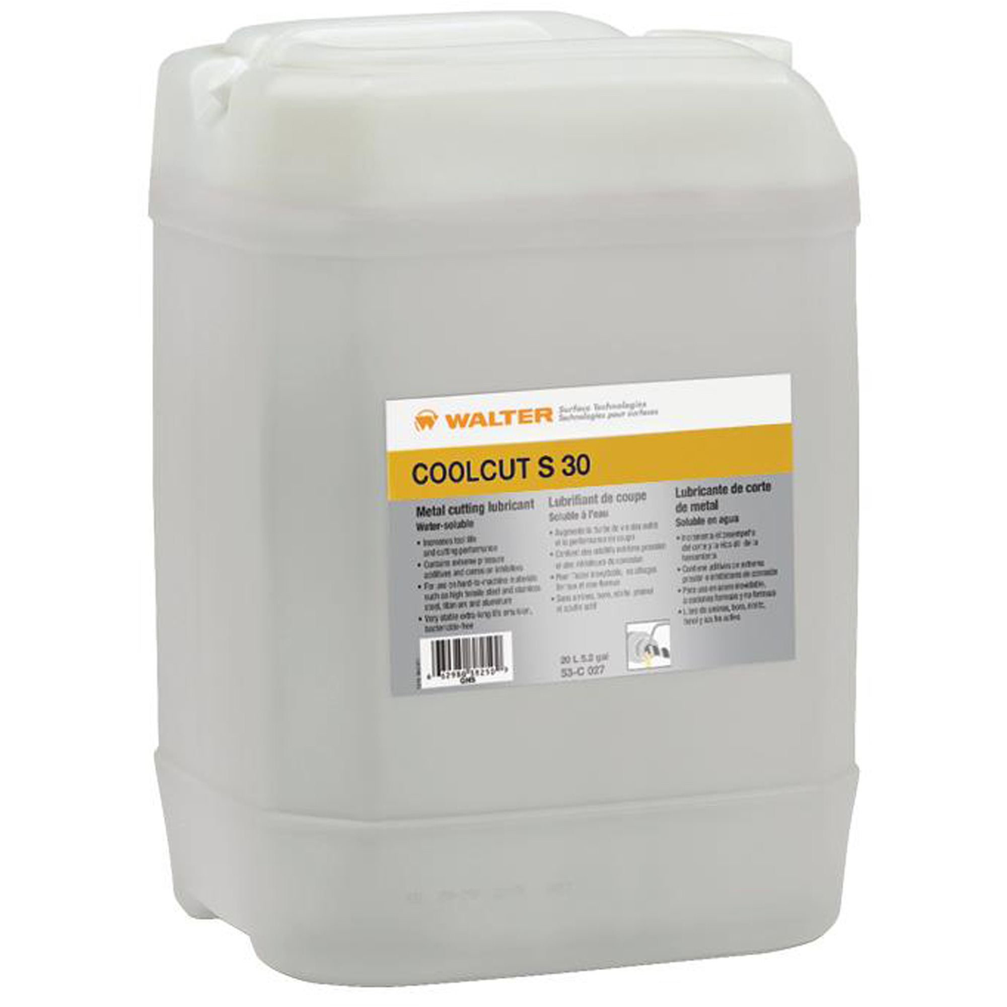 Lubrifiant de coupe hydrosoluble COOLCUT S-30MC, 20 L
