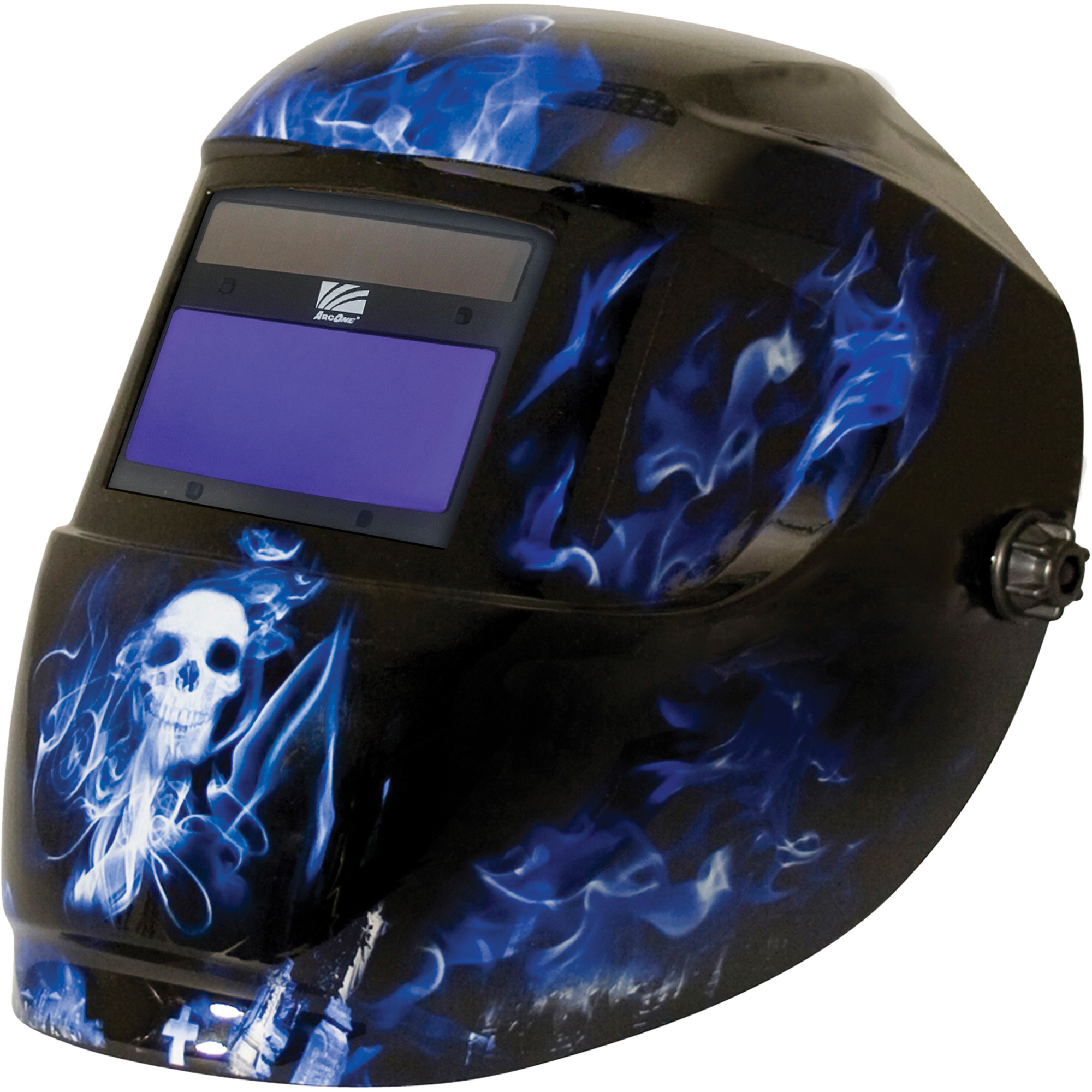 Masque de soudage CarreraMC ArcOneMD, 3" lo x 4" la Champ de vision, Teinte 9 - 13, Bleu