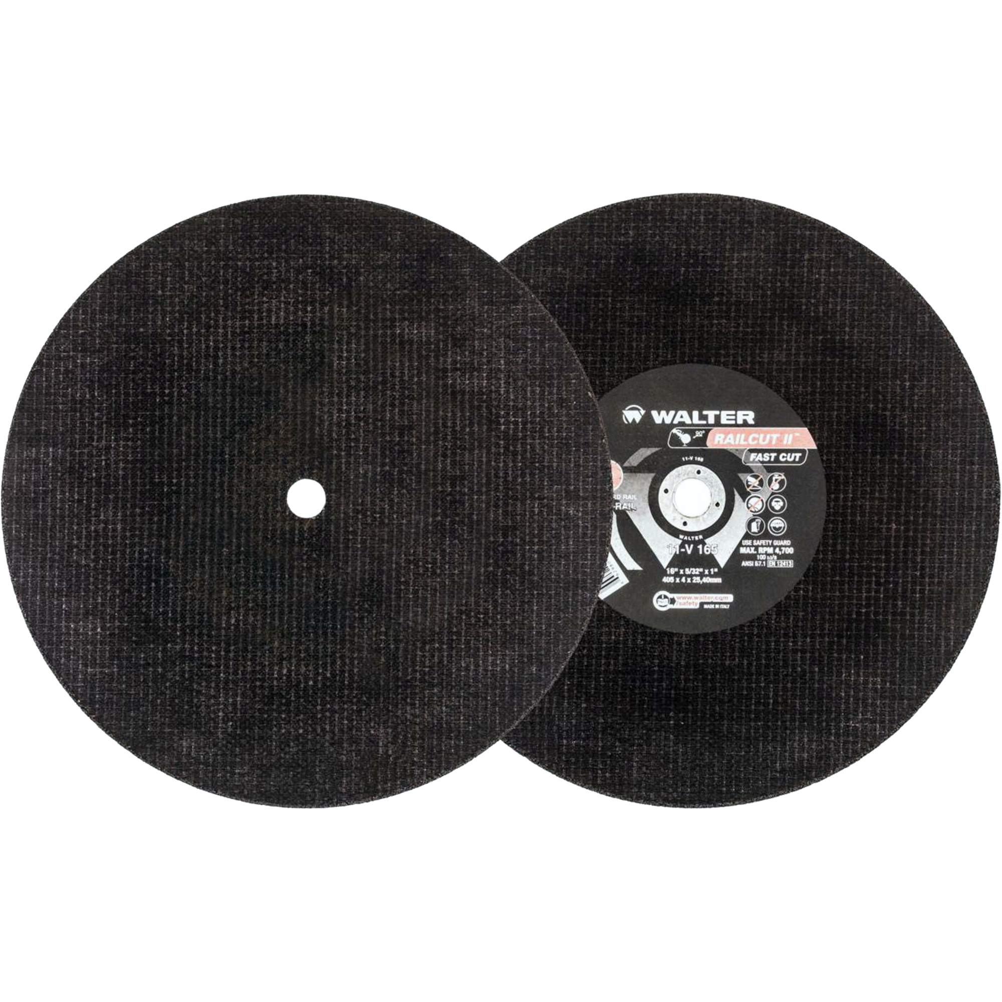Meule à tronçonner RAILCUT IIMC Fast Cut, 16" x 5/32", Arbre de 1", 4700 Tr/min