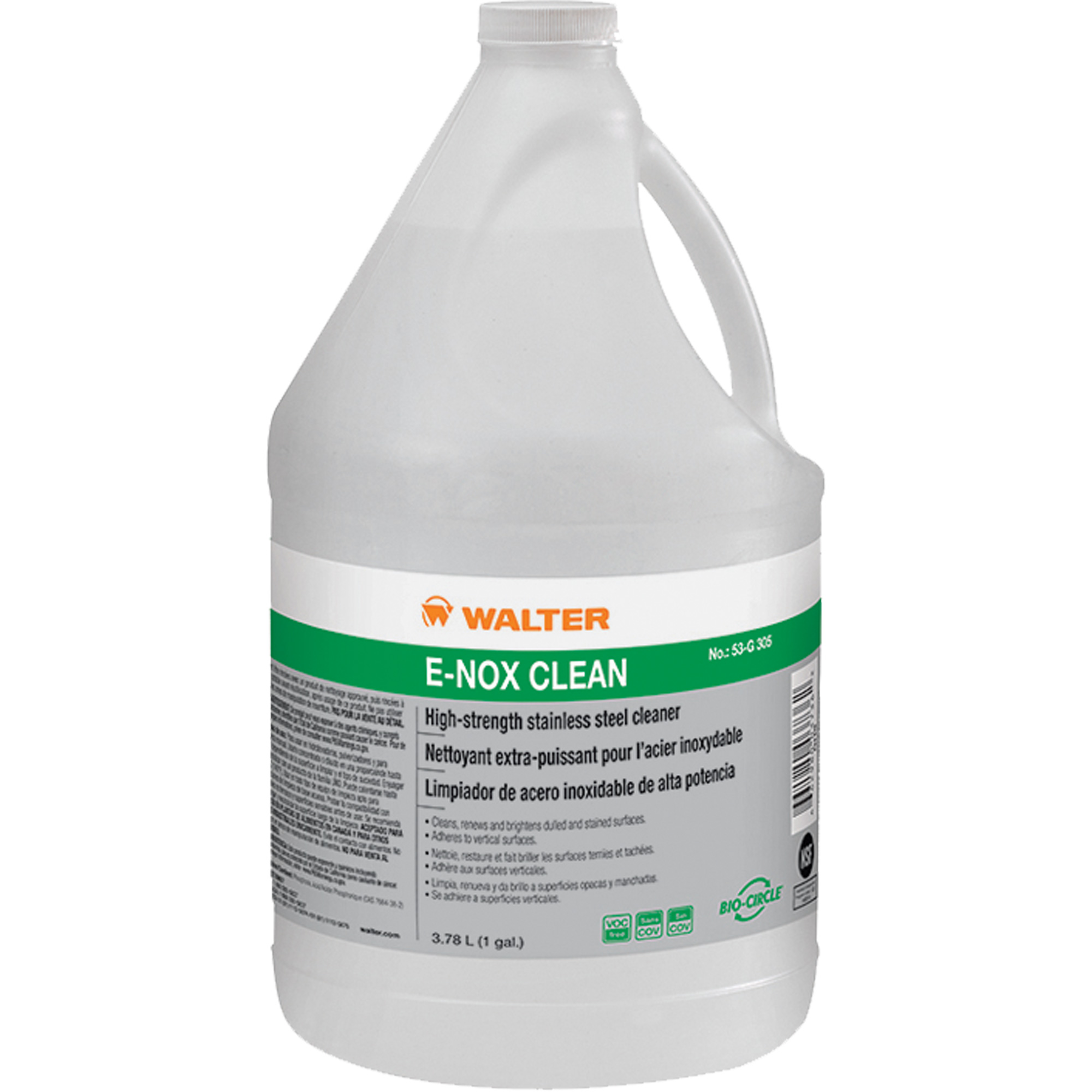 Nettoyant pour acier inoxydable E-Nox CleanMC, 3,78 L, Cruche