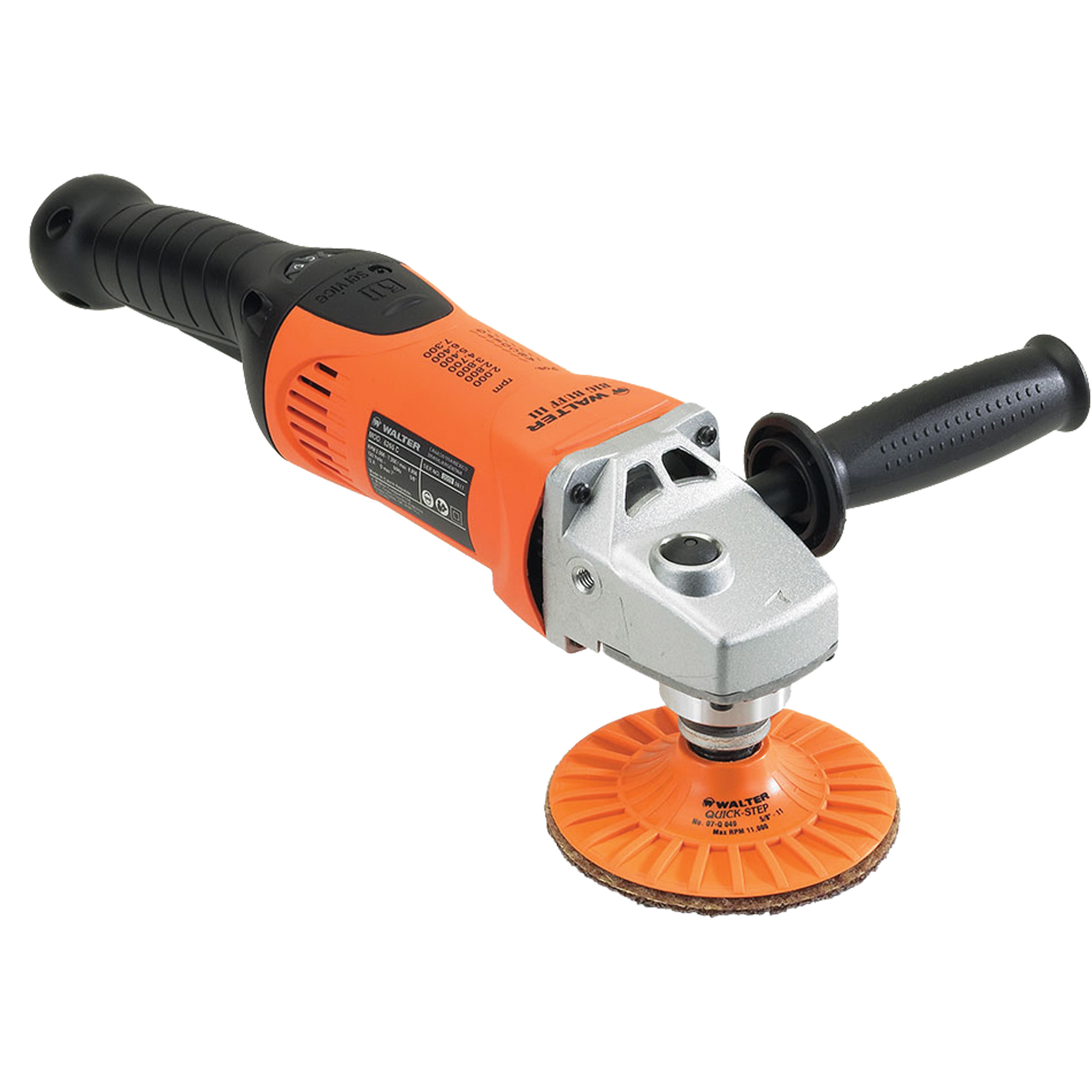 Outil à vitesse variable Quick-Step Big-Buff IIIMC, 6" tampon, 120 V, 12,4 A, 2000-7300 Tr/min à vide