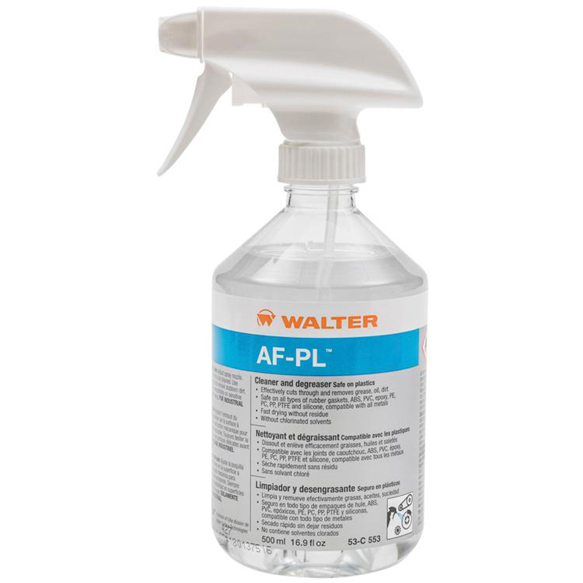 Produit nettoyant et dégraissant industriel Air Force AF-PLMC, Bouteille à gâchette