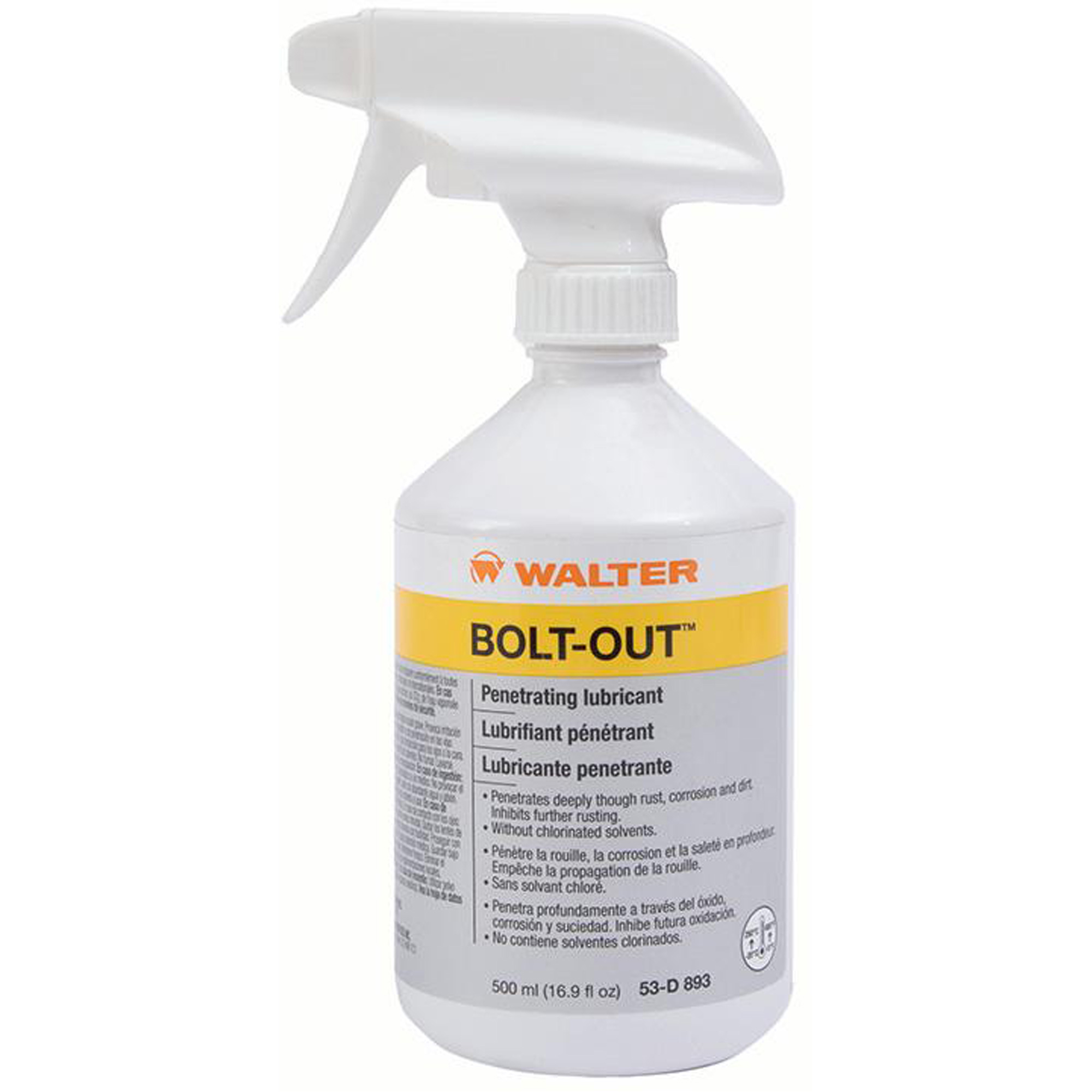 Pulvérisateur à main reremplissable vide pour BOLT-OUTMC, Ronde, 500 ml, Plastique