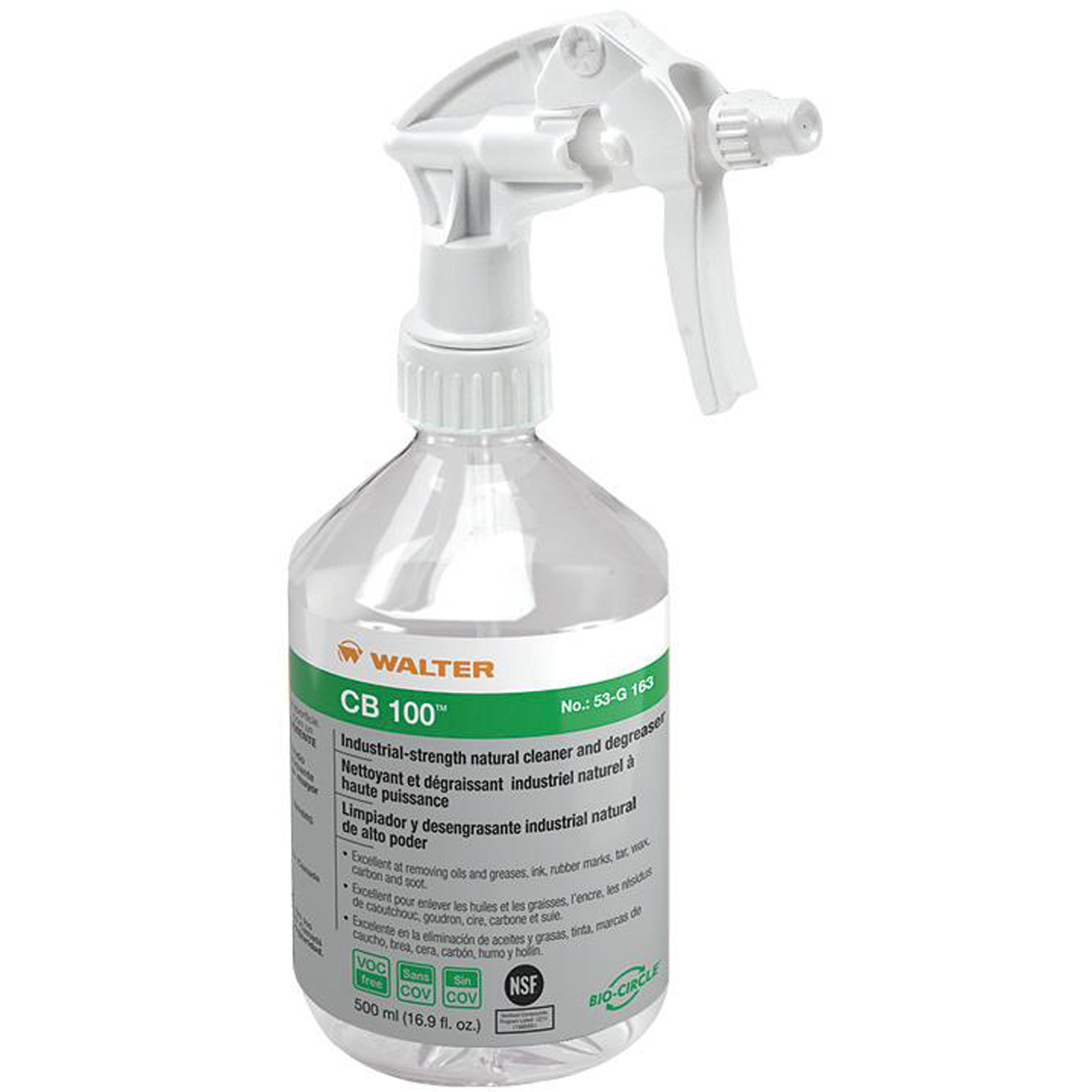 Pulvérisateur à main reremplissable vide pour CB 100MC, Ronde, 500 ml, Plastique