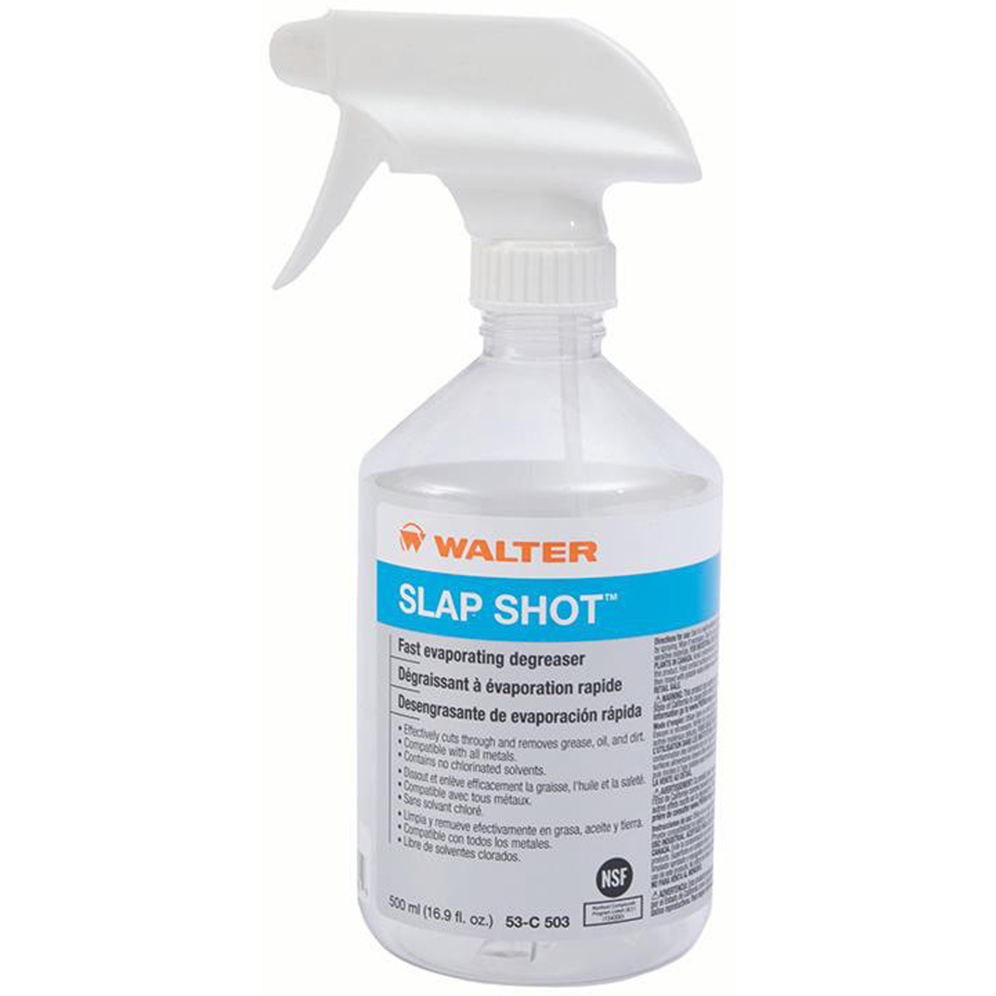 Pulvérisateur à main reremplissable vide pour SLAP SHOTMC, Ronde, 500 ml, Plastique