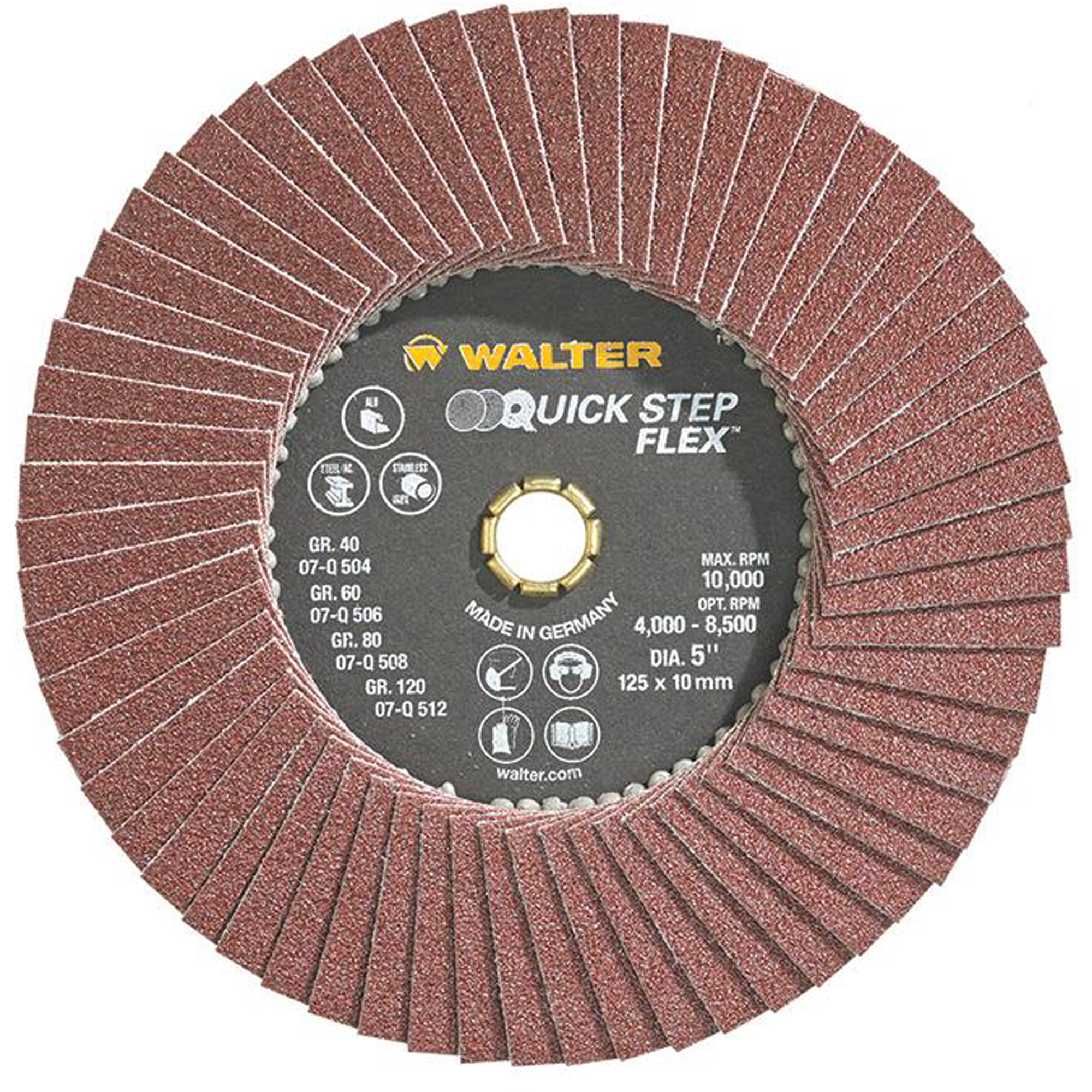 QUICK-STEPMC FLEX, 5" x Type 29, Grain 80, Oxyde d'aluminium