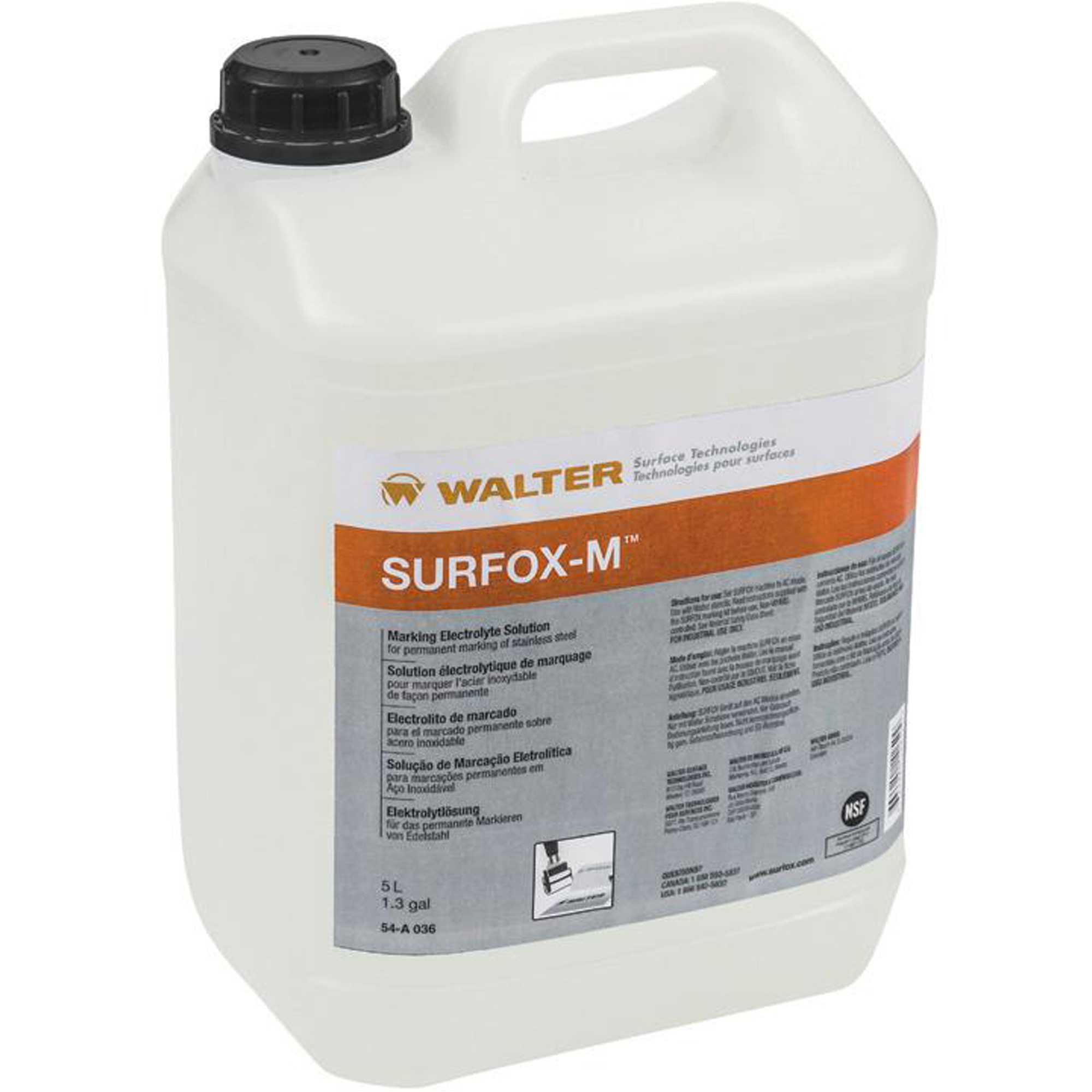 Solution électrolyte de marquage pour acier inoxydable SURFOX-MMC