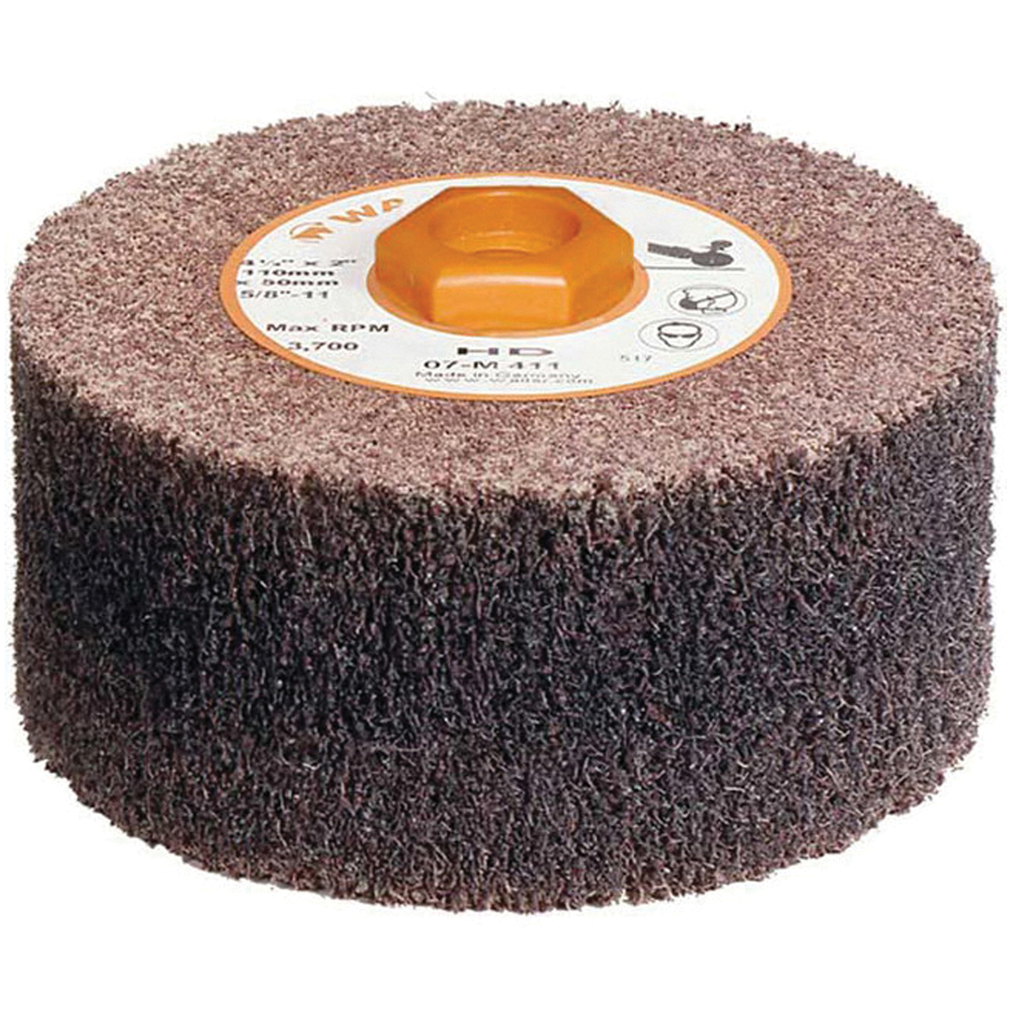 Tambour BlendexMC à haute densité, 4-1/2" dia. x 2" la, 5/8"-11 Arbre, Grain HD