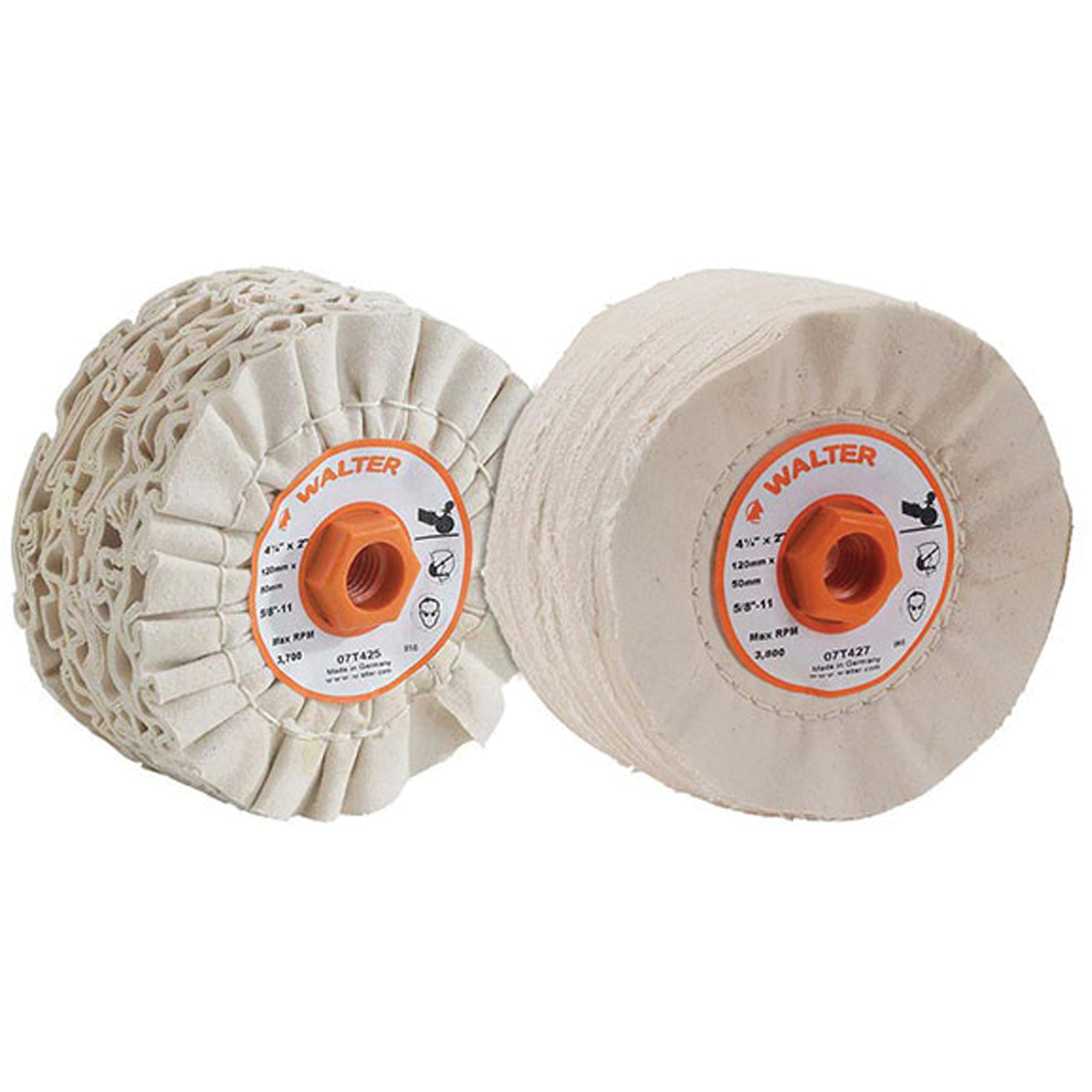 Tambour de polissage à plis multiples